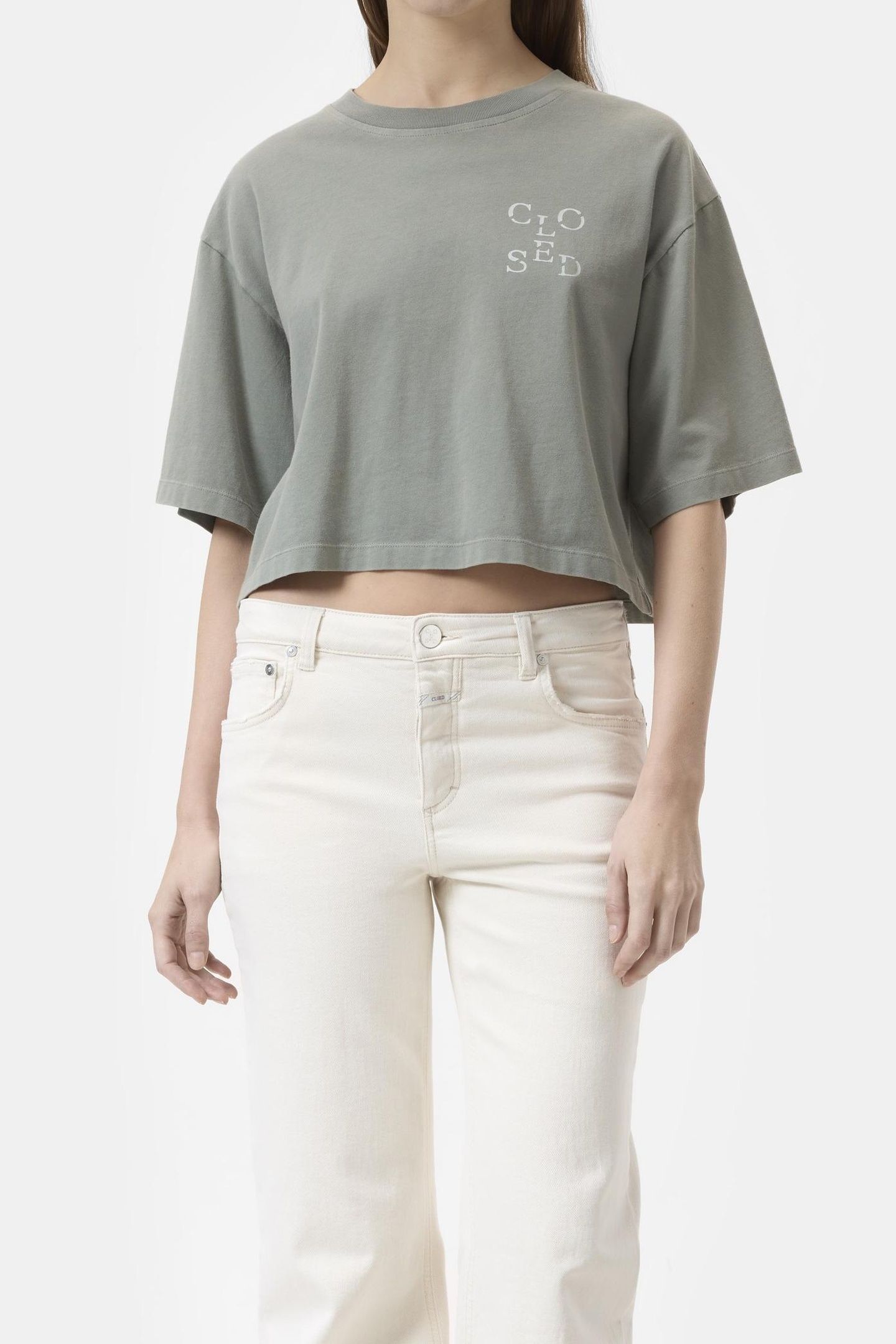 CROPPPED T-SHIRT FADED GREEN 1