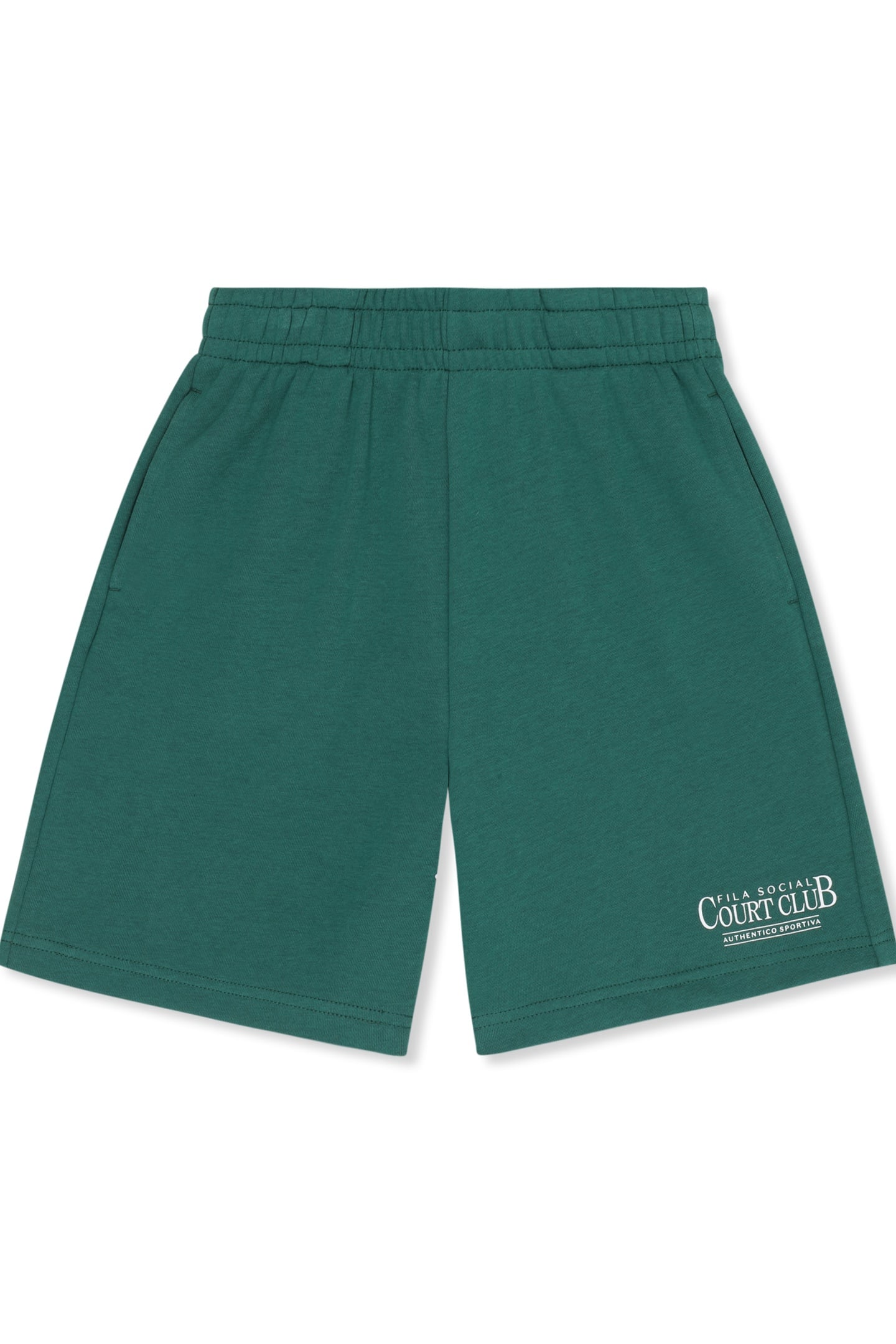 MONTANELLI LOOSE GRAPHIC SWEAT SHORTS POSY GREEN 1