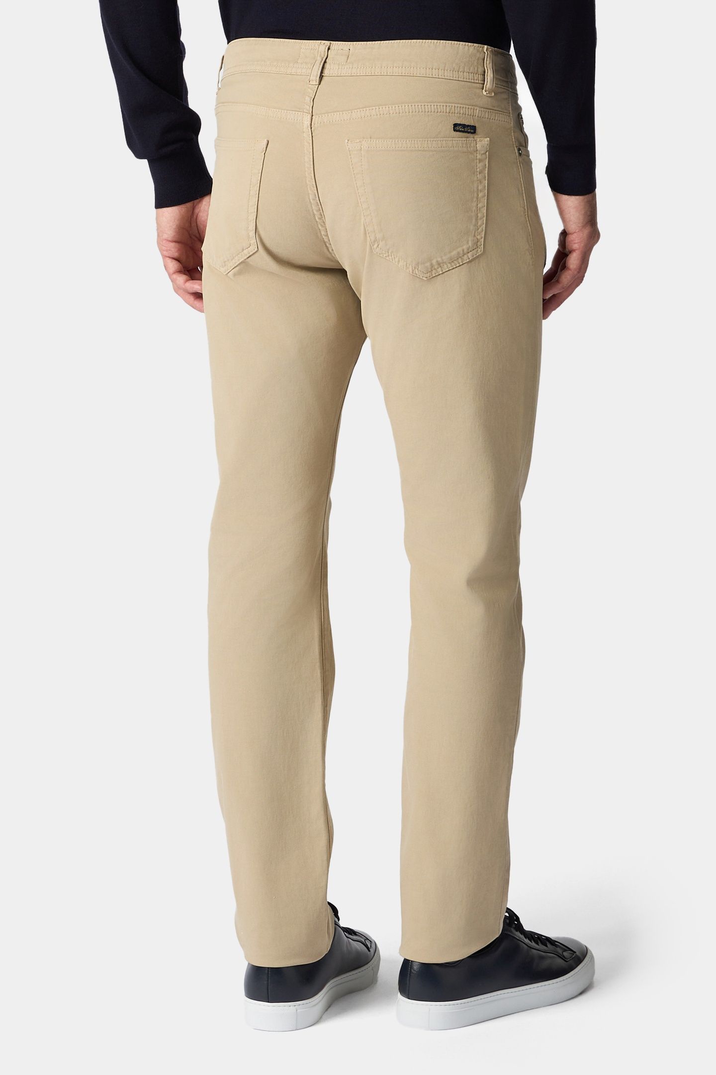 STRETCH COTTON 5-POCKET TROUSERS BEIGE 3