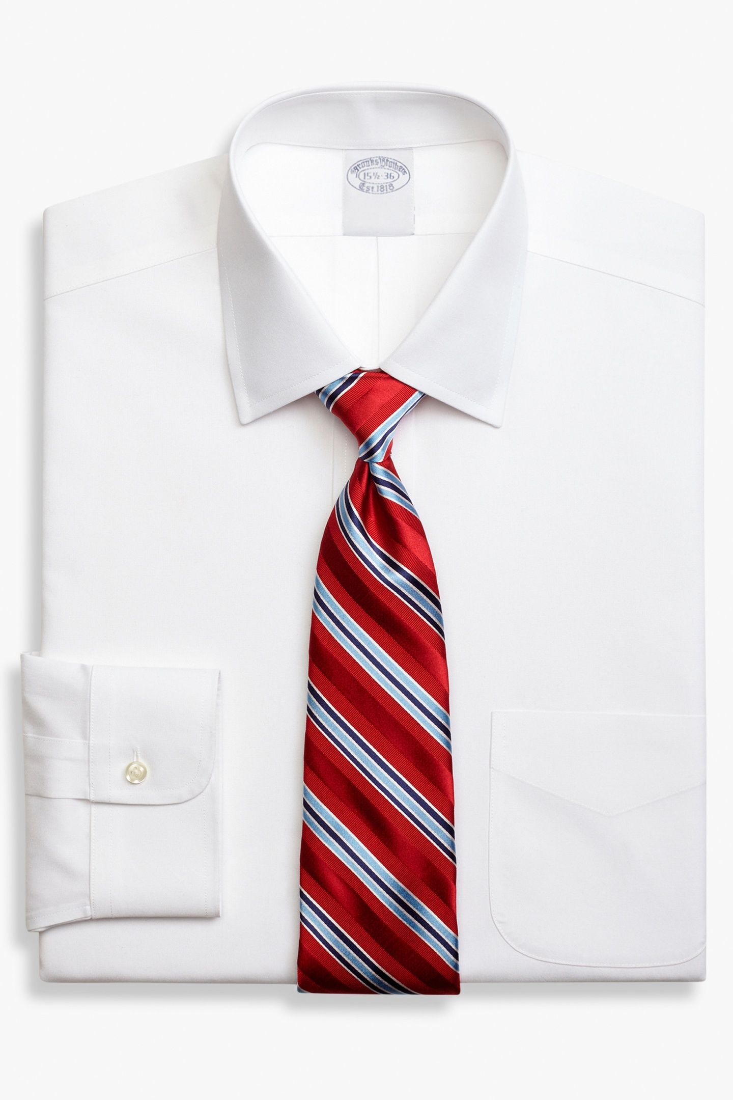 SLIM FIT NON-IRON COTTON SHIRT WITH AINSLEY COLLAR WHITE 4