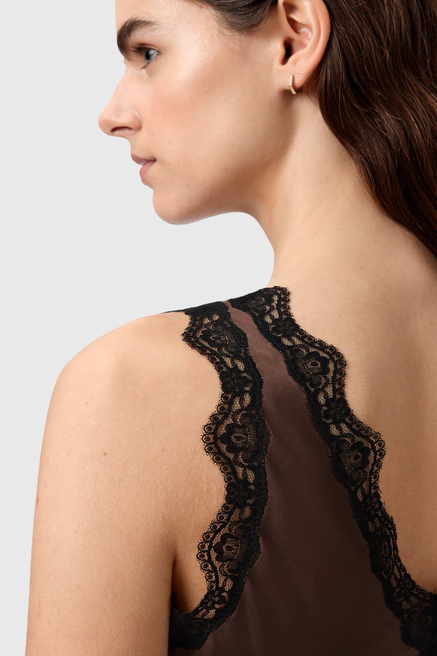 ILKA LACE CAMI BITTER BROWN 5