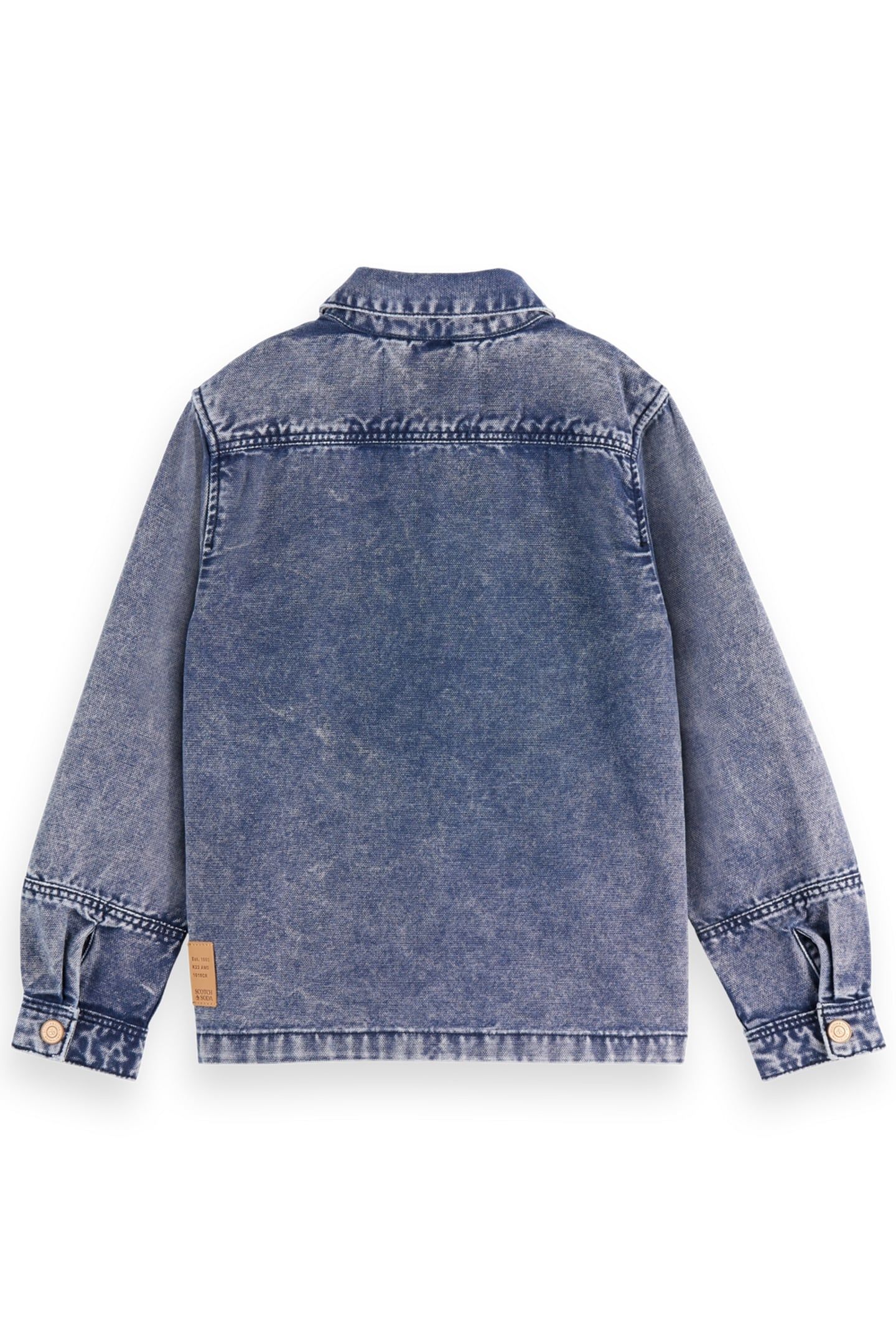 BOY DENIM WASHED CANVAS WORKWEAR JACKET NAVY 2