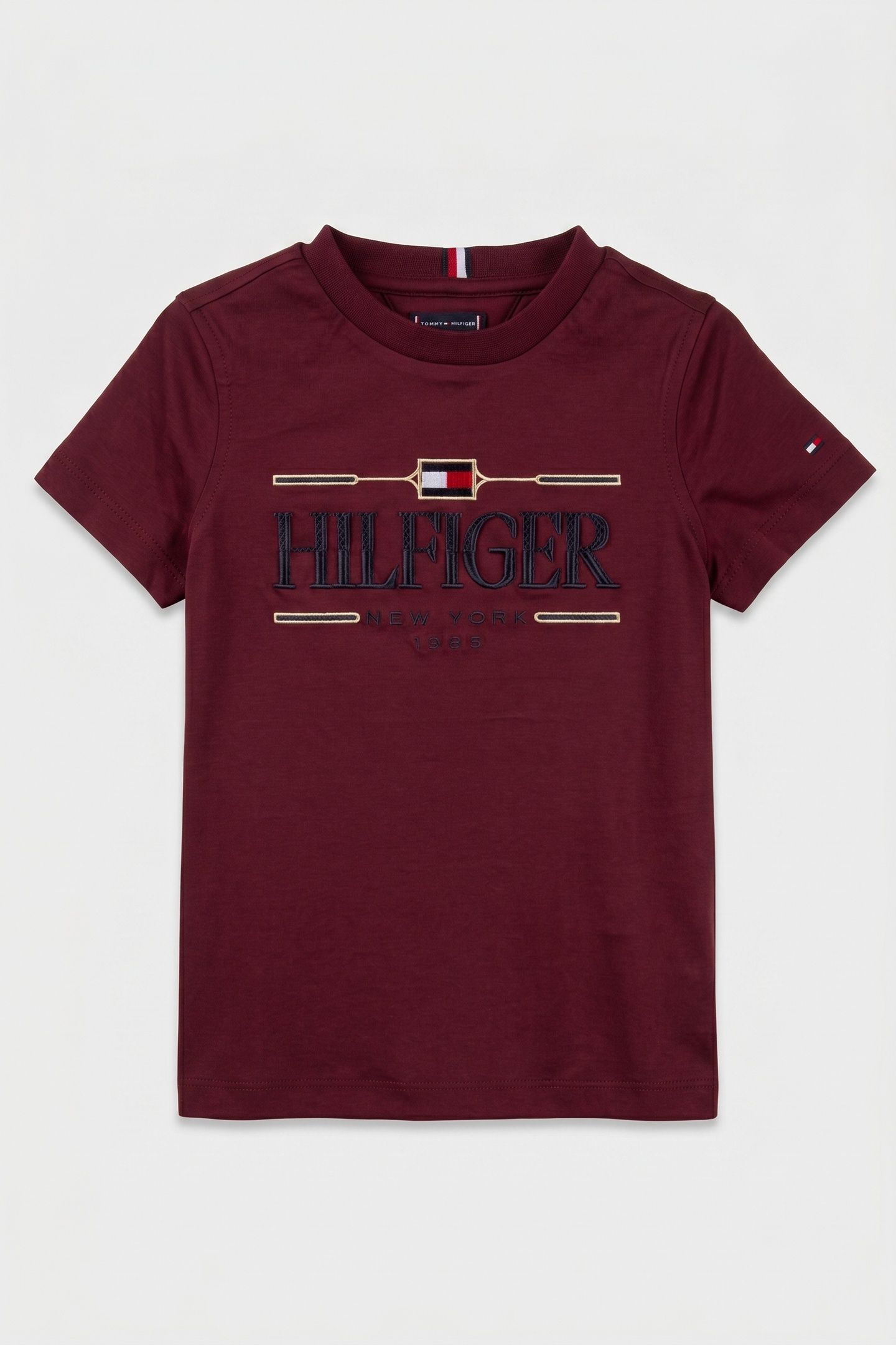BOYS TOMMY ICONS POLO DEEP ROUGE 2