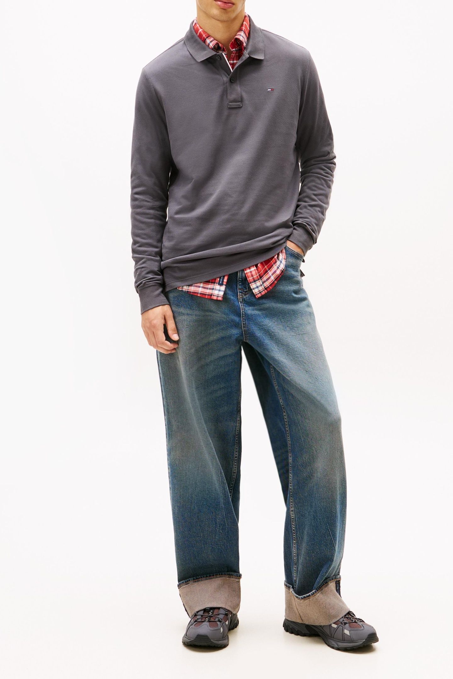 SLIM PLACKET POLO WASHED BLACK 2