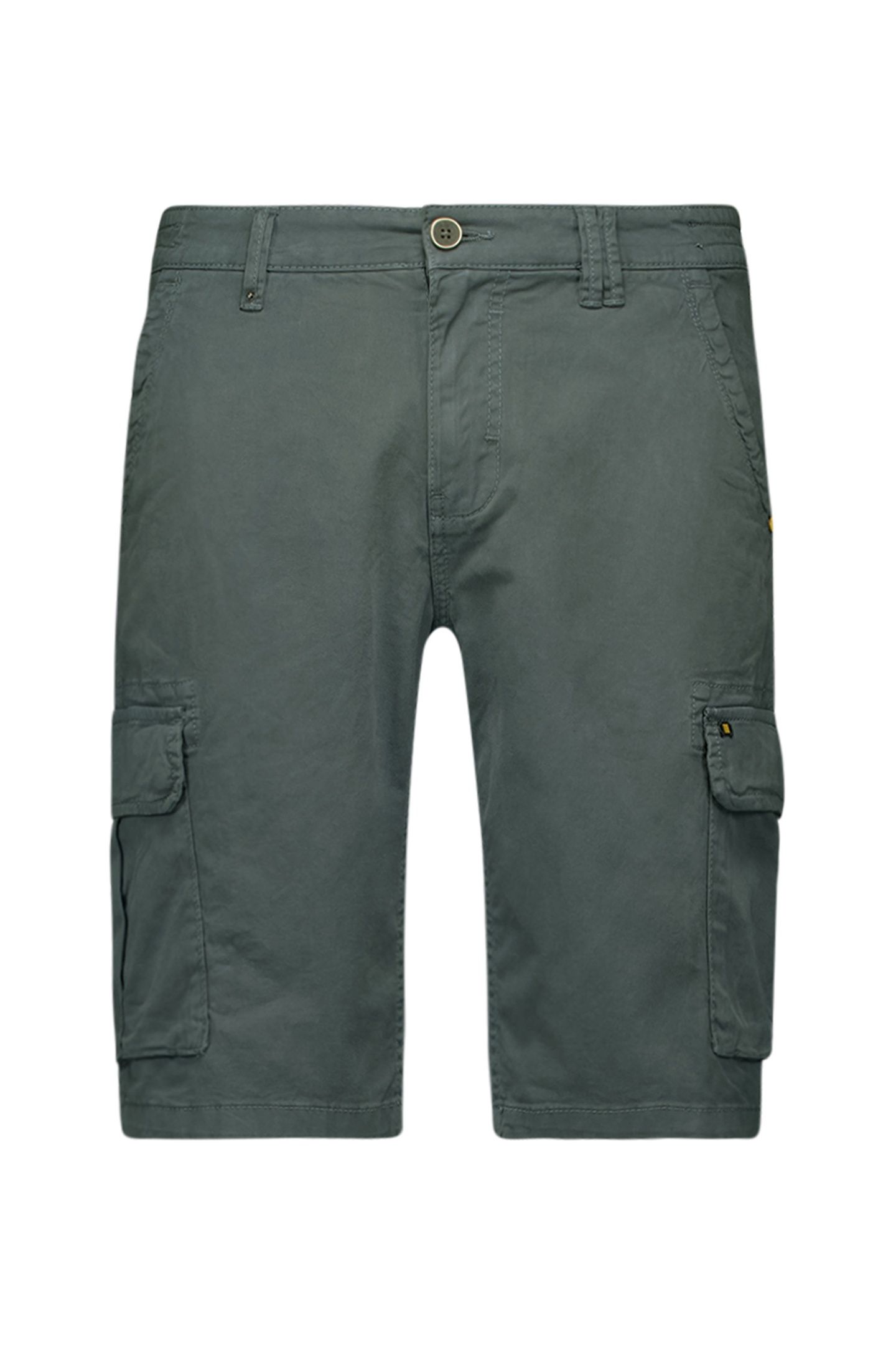 SHORT CARGO GARMENT DYED + STONE WASHED STRETCH DARK STEEL 4