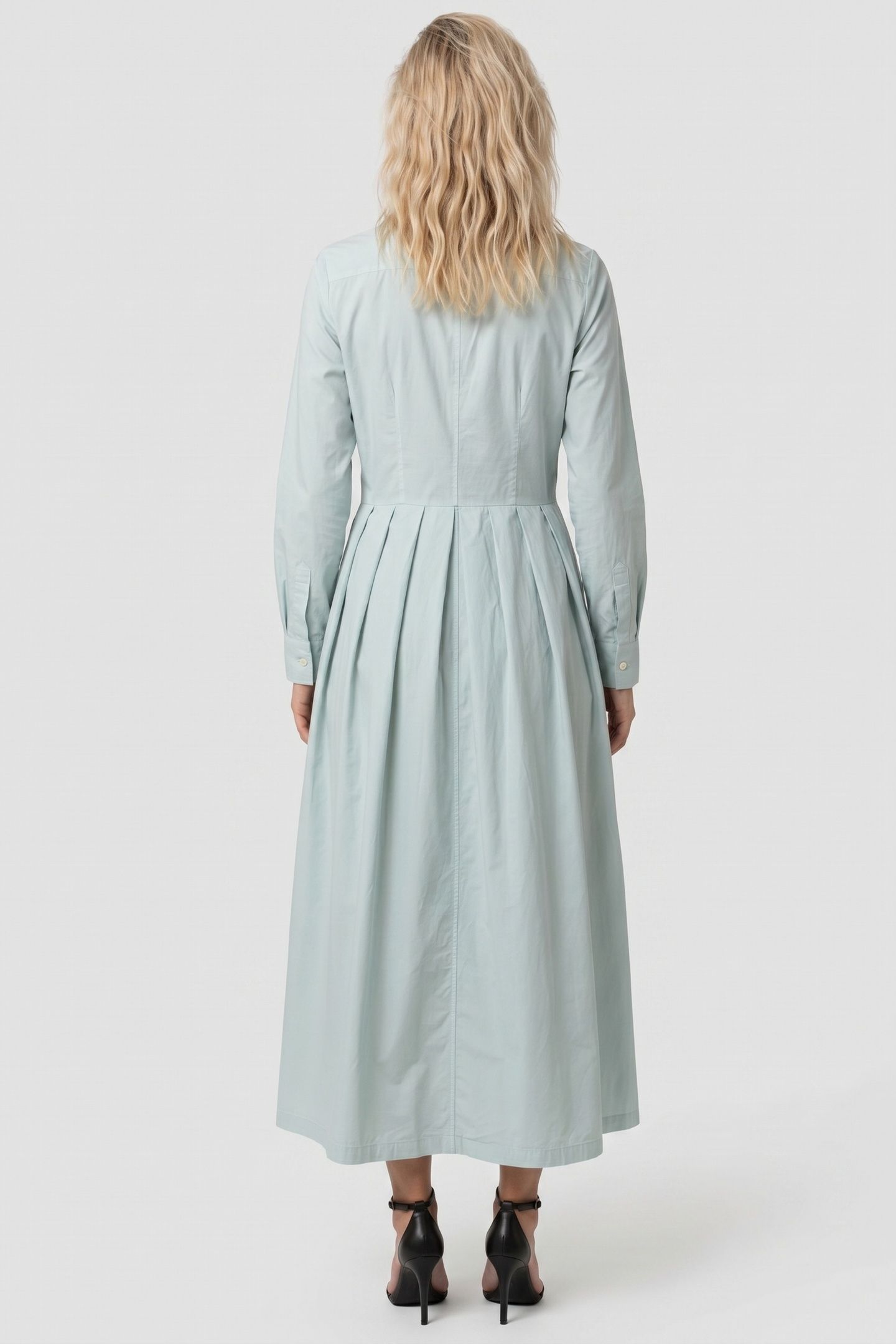 SHIRT DRESS W/POCKETS COTTON SAGE 2