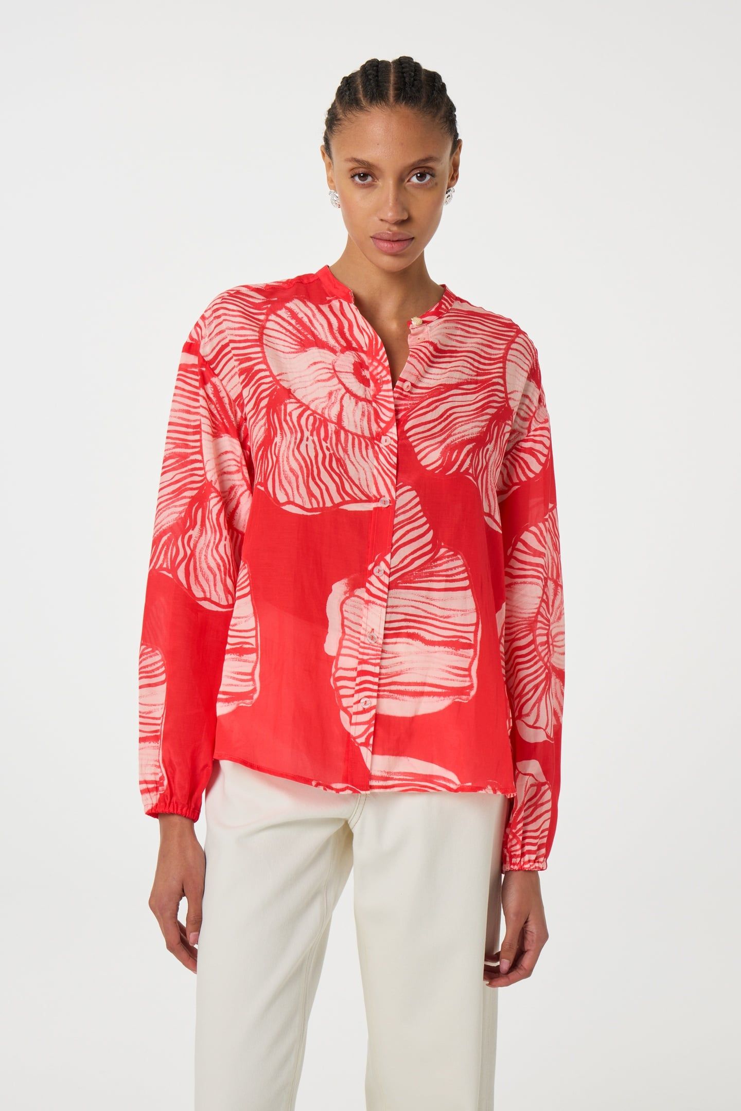 LENTE BLOUSE WARM WHITE/TROPICAL 1