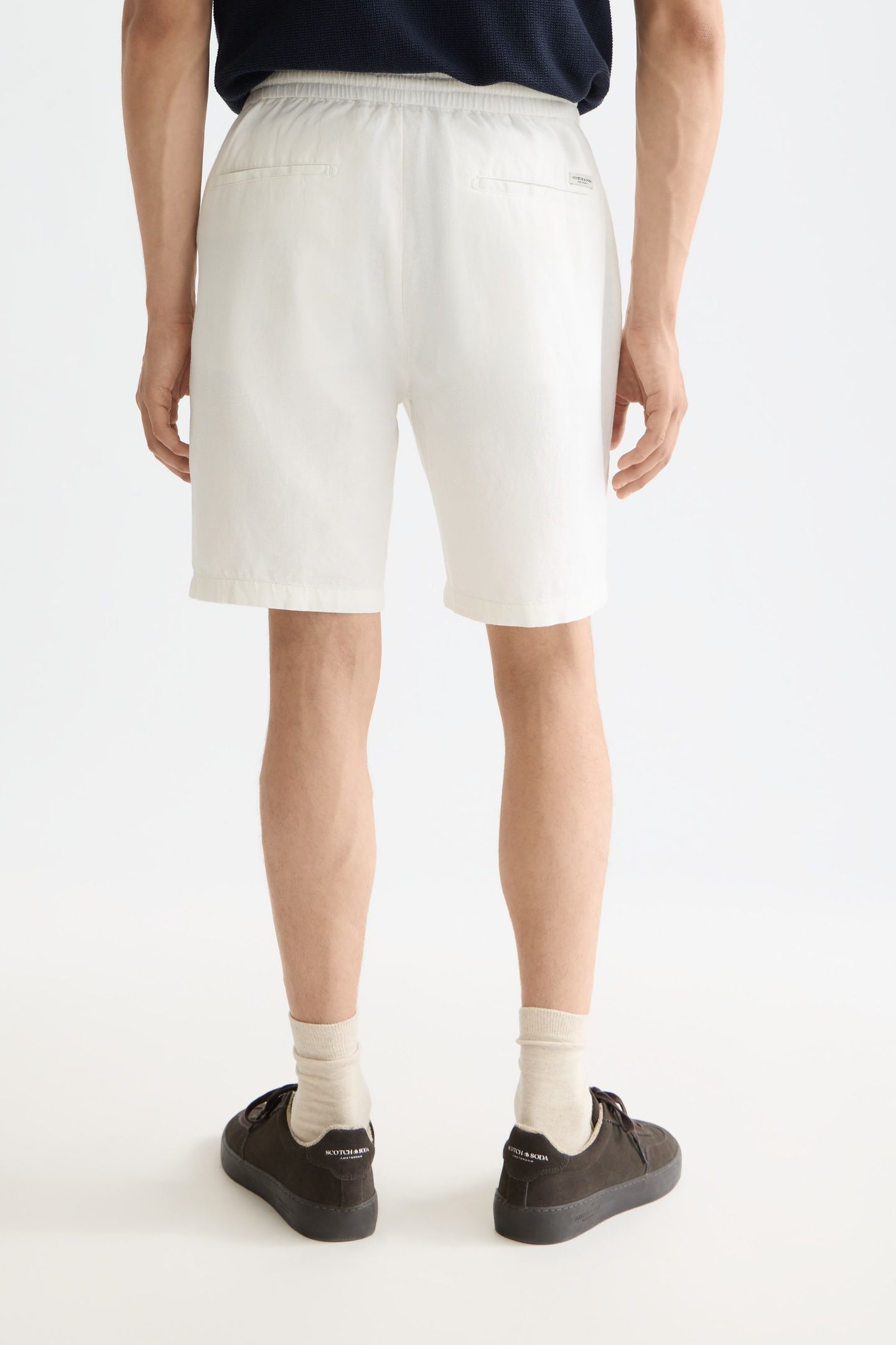 CORE - FAVE - COTTON-LINEN TWILL BERMUDA SHORT OFF WHITE 3