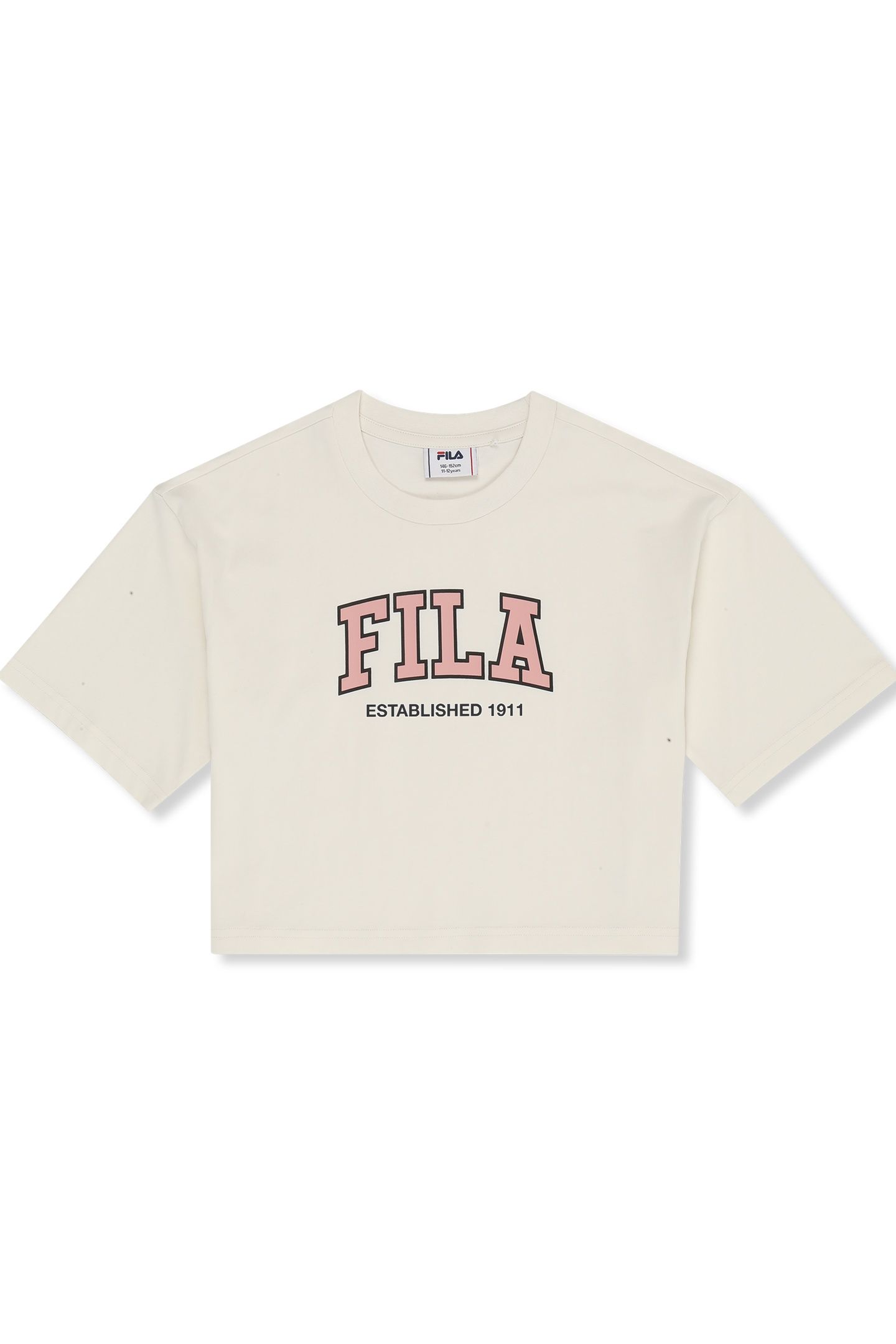 RIFREDI BOXY CROPPED GRAPHIC T-SHIRT EGRET 1