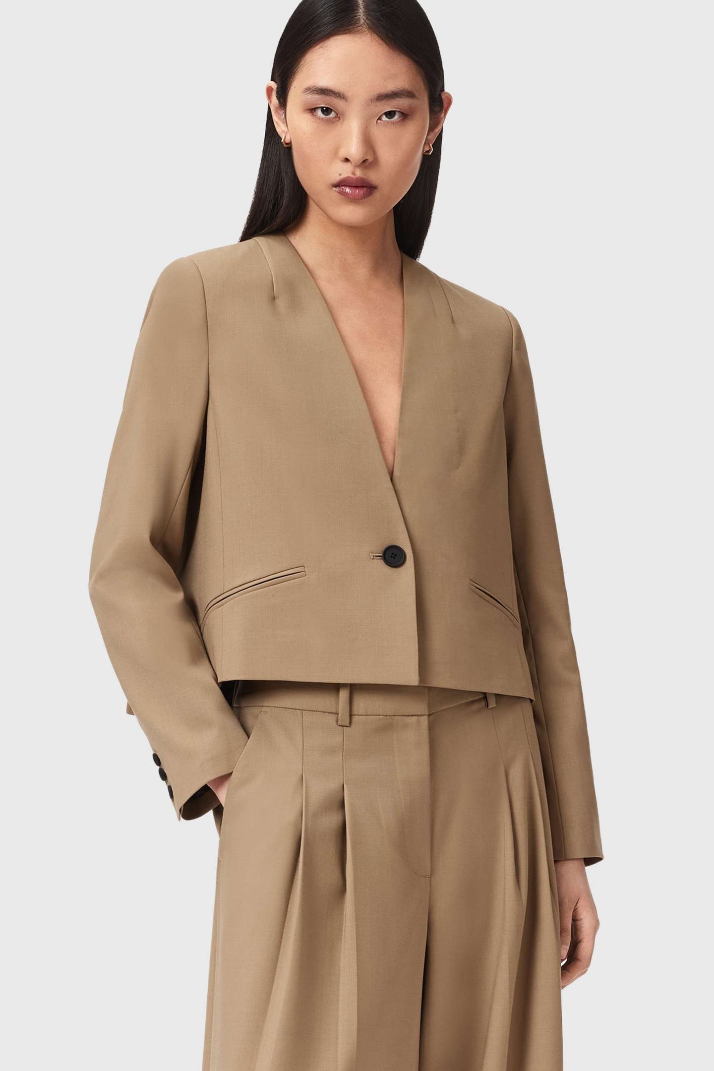 POPPY BLAZER SAND BROWN 3