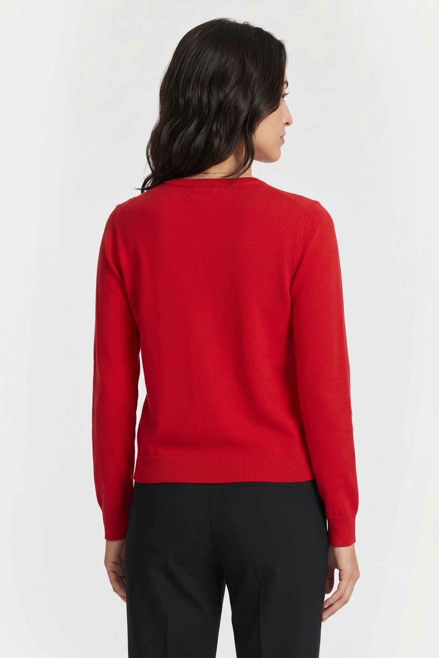 WOOL CREWNECK SWEATER RED 2