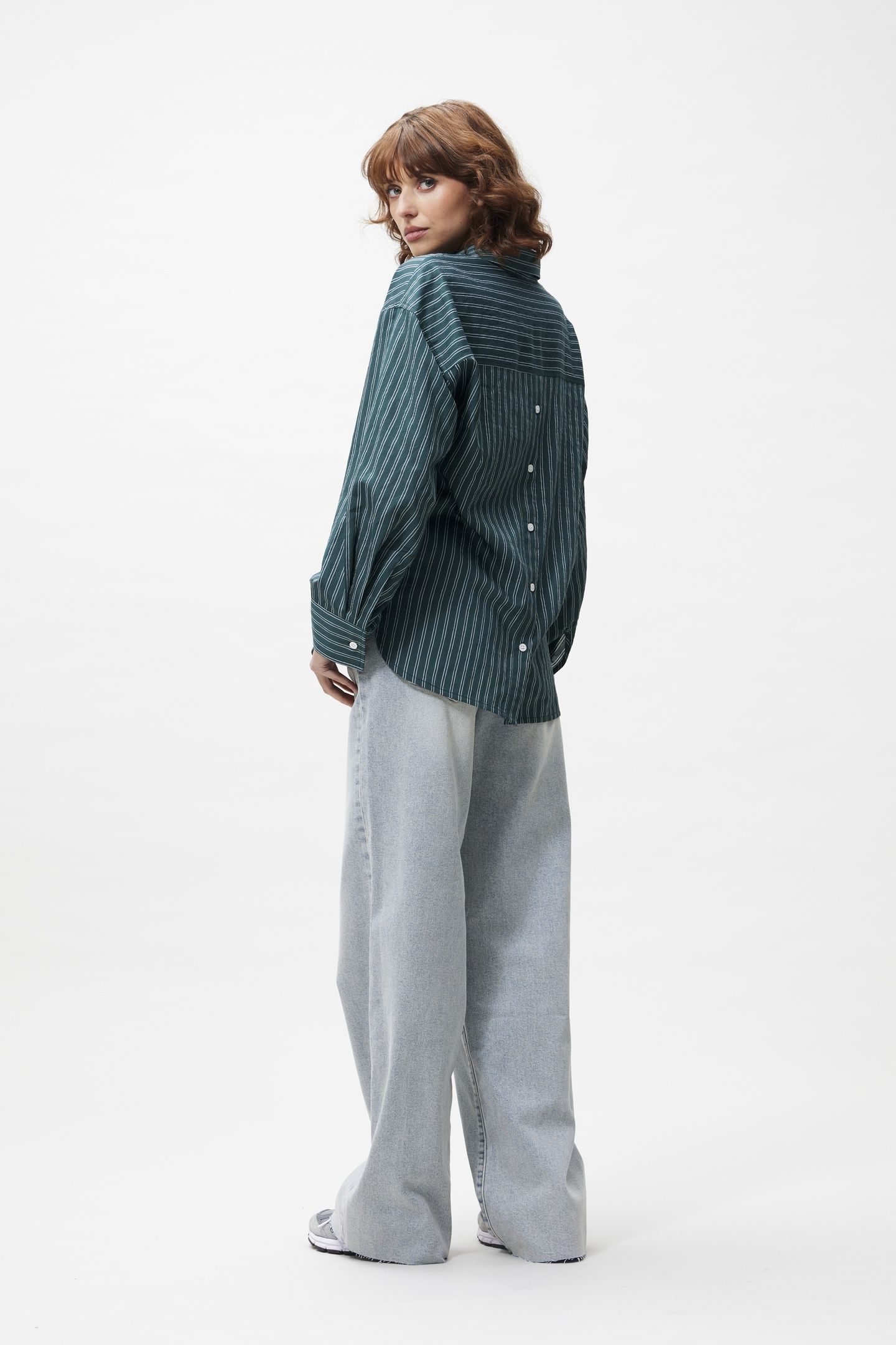 DOUBLE PLACKET BLOUSE SEA MOSS 3