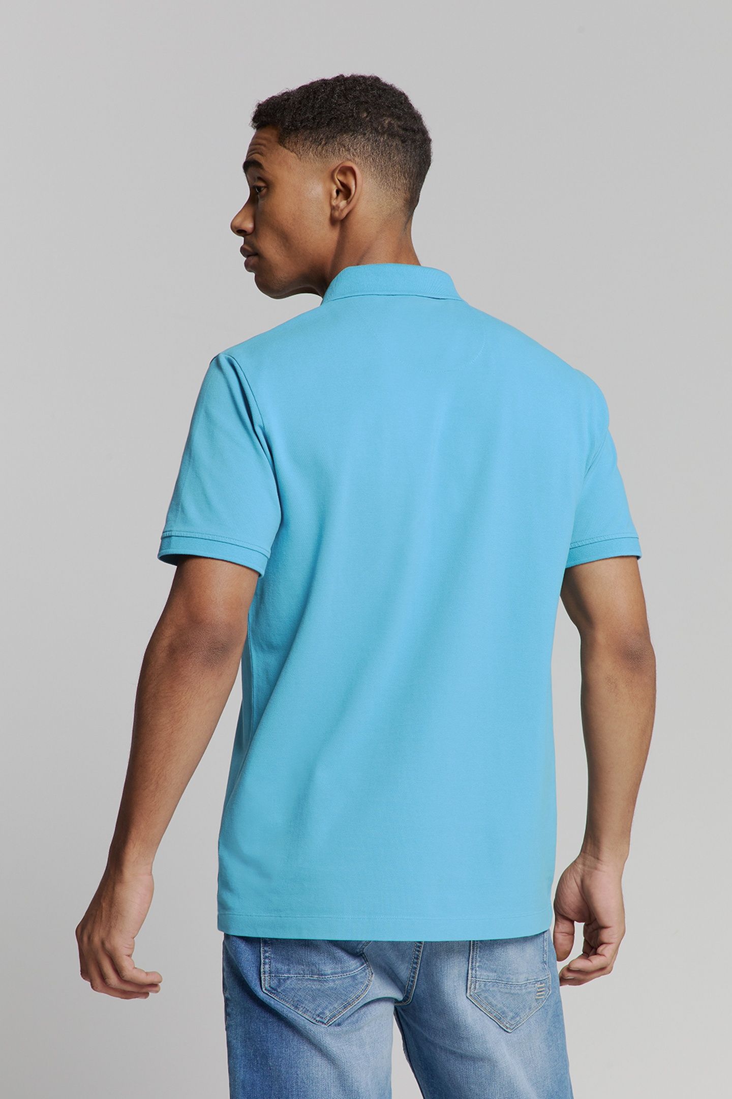 POLO PIQUE GARMENT DYED SEABLUE 4