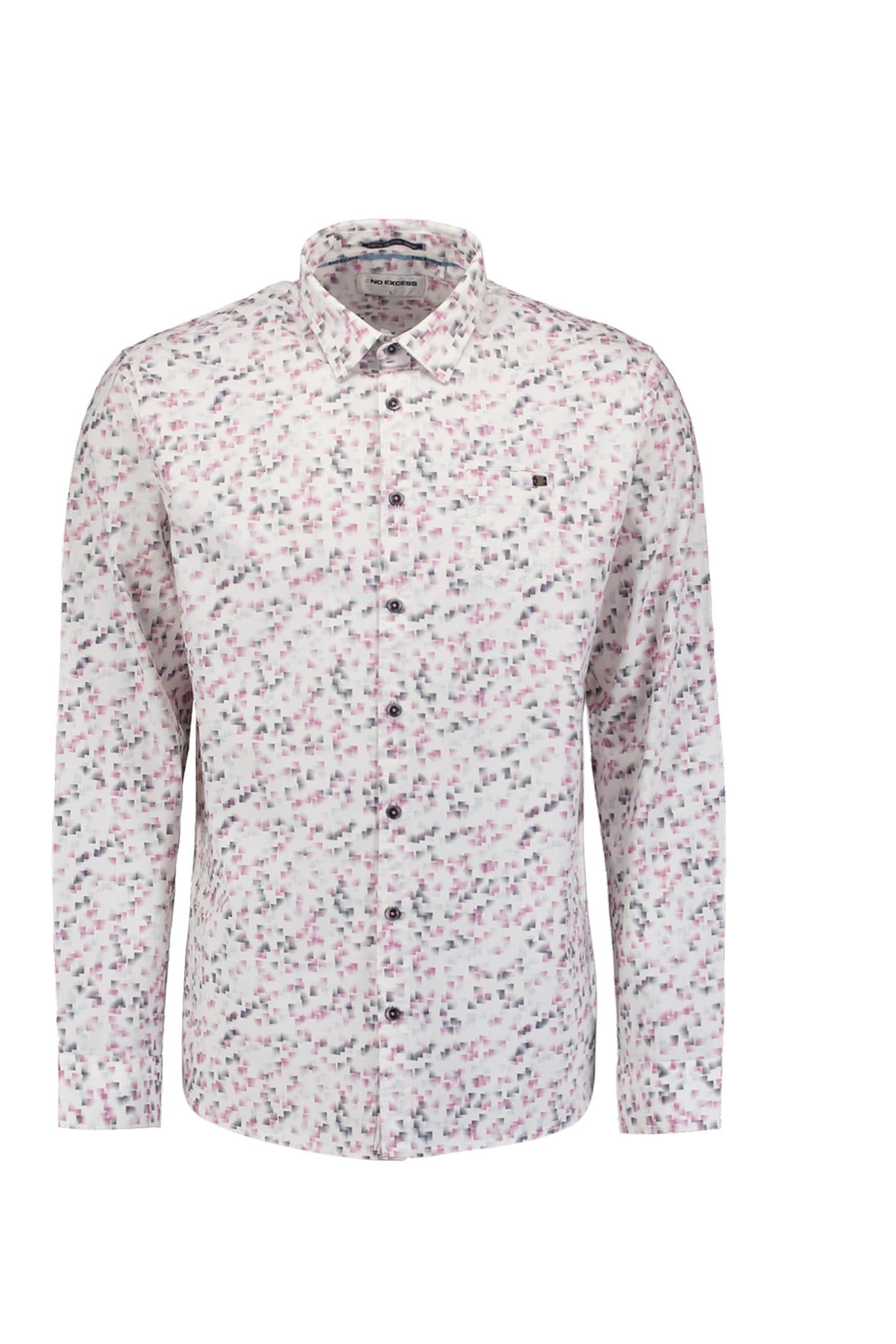 SHIRT STRETCH ALLOVER PRINTED MAUVE 1