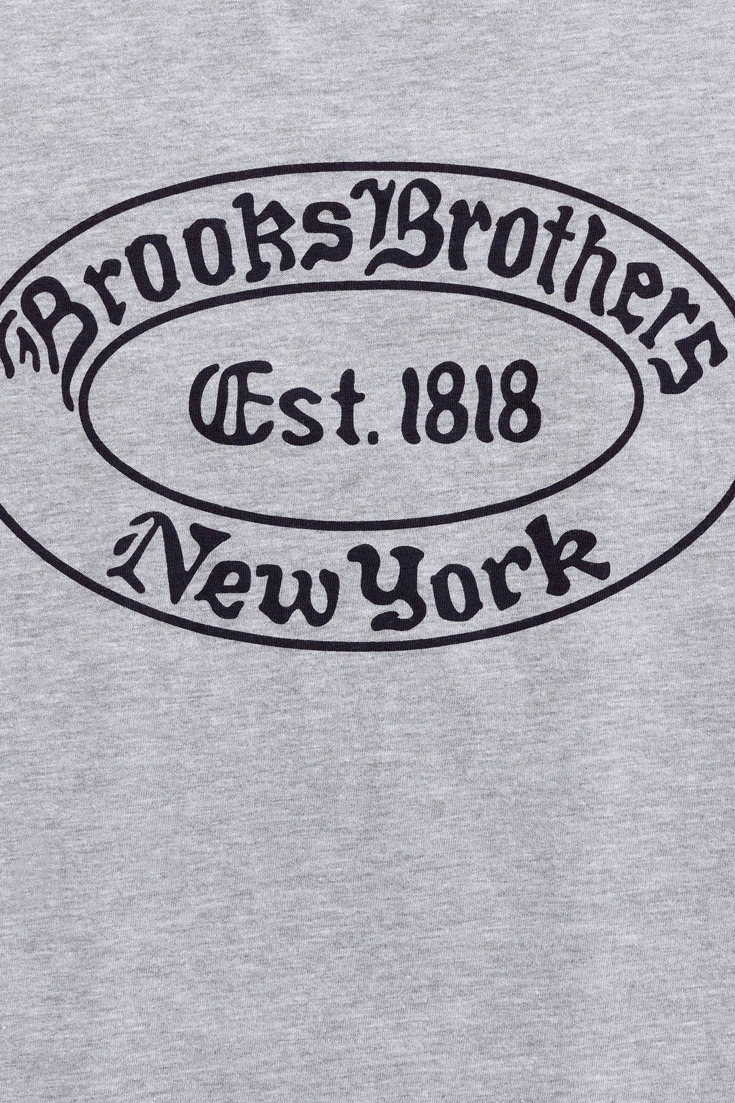 BROOKS BROTHERS LABEL GRAPHIC T-SHIRT MEDIUM GREY 6