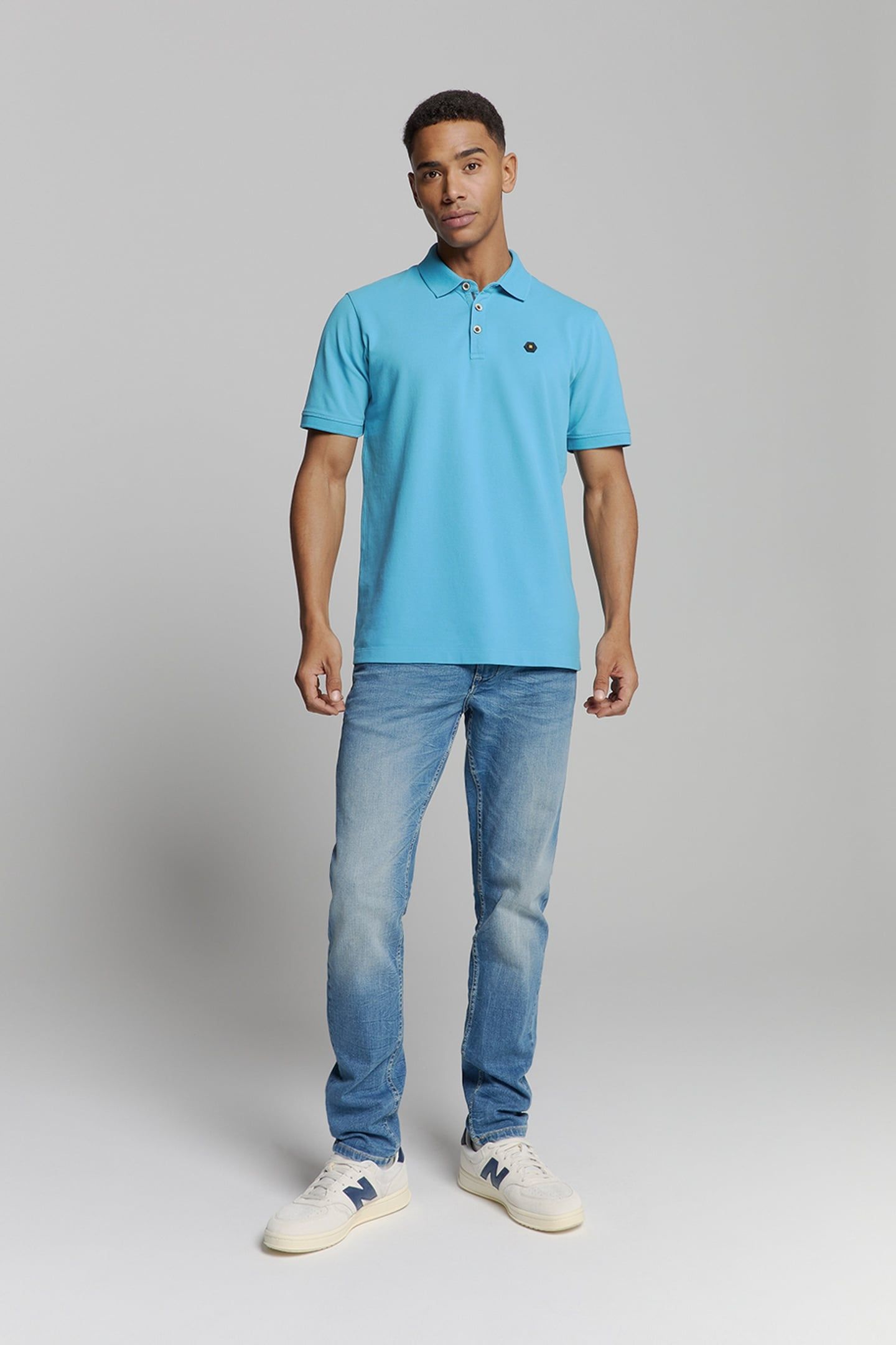 POLO PIQUE GARMENT DYED SEABLUE 1