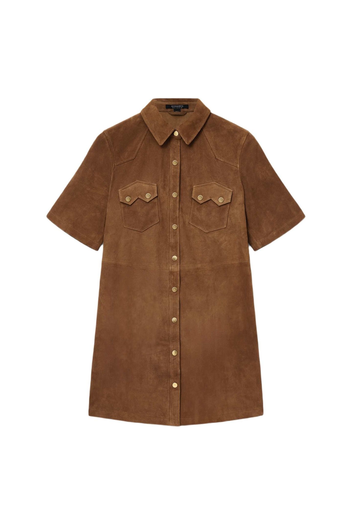 ROCK SUEDE DRESS SUGAR BROWN 5