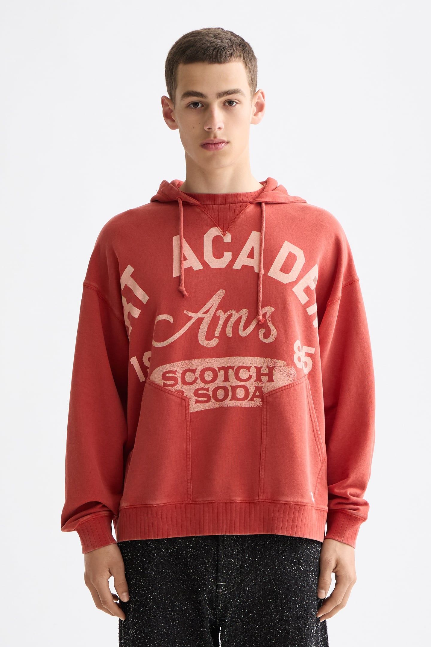 WASH ARTWORK HOODIE KETCHUP 1