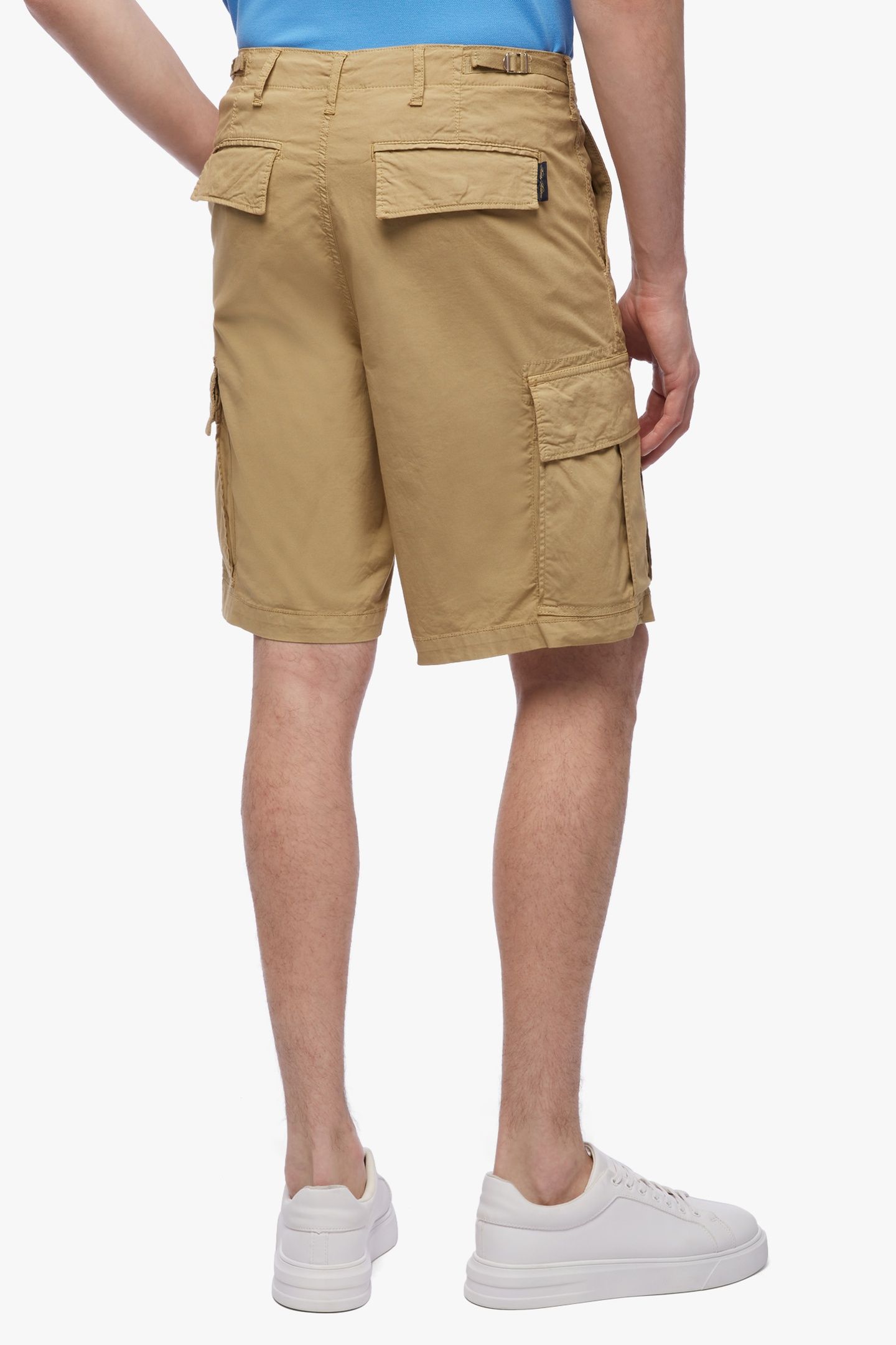 KHAKI STRETCH COTTON CARGO SHORTS KHAKI 2