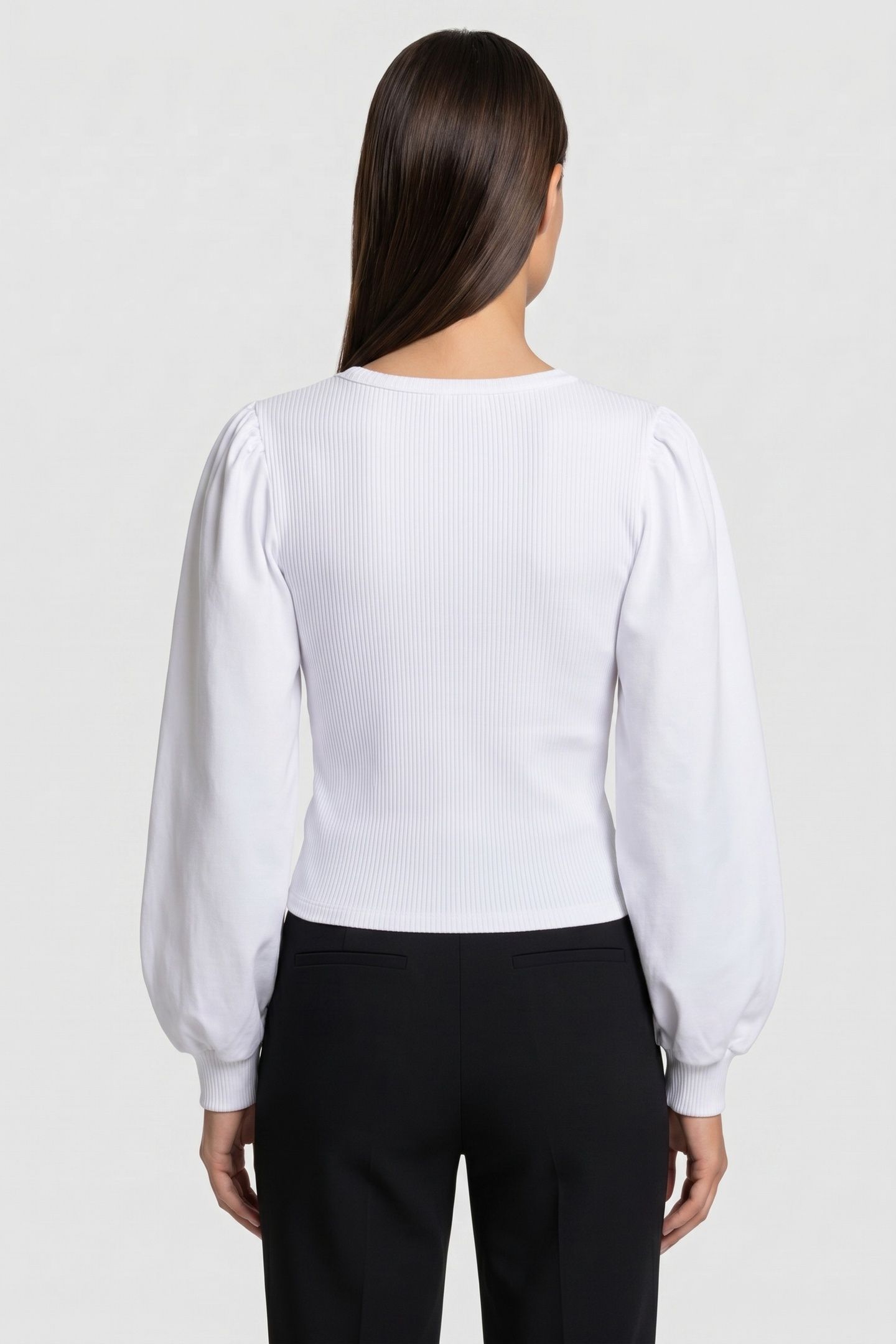 COTTON MAT MIX LONGSLEEVE ORGANIC WHITE 3
