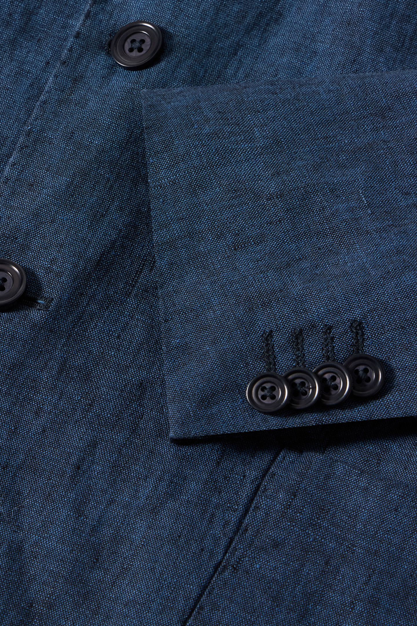 LINEN SINGLE-BREASTED BLAZER DARK NAVY 6