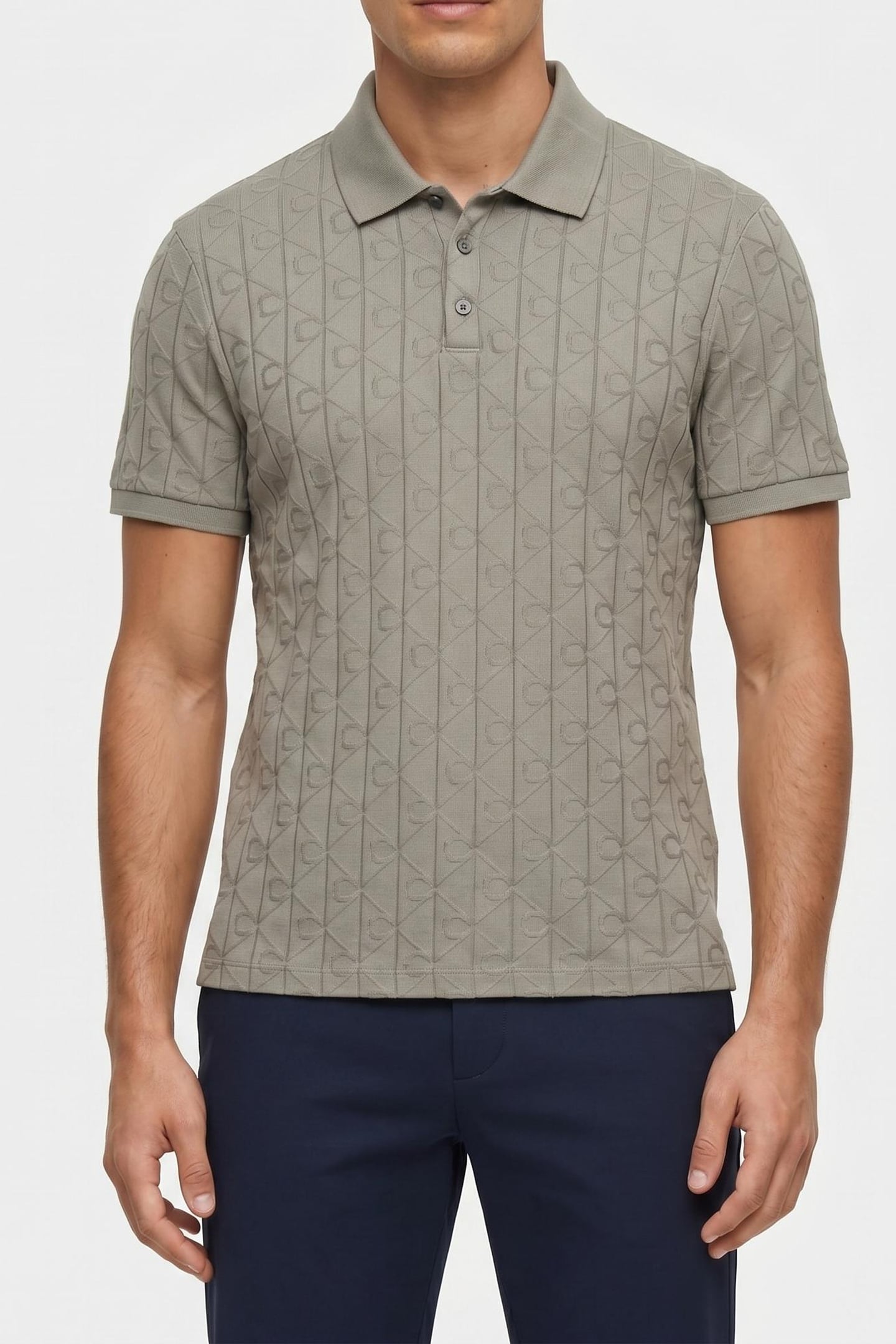 SS MERCERIZED POLO FOREST FOG 1