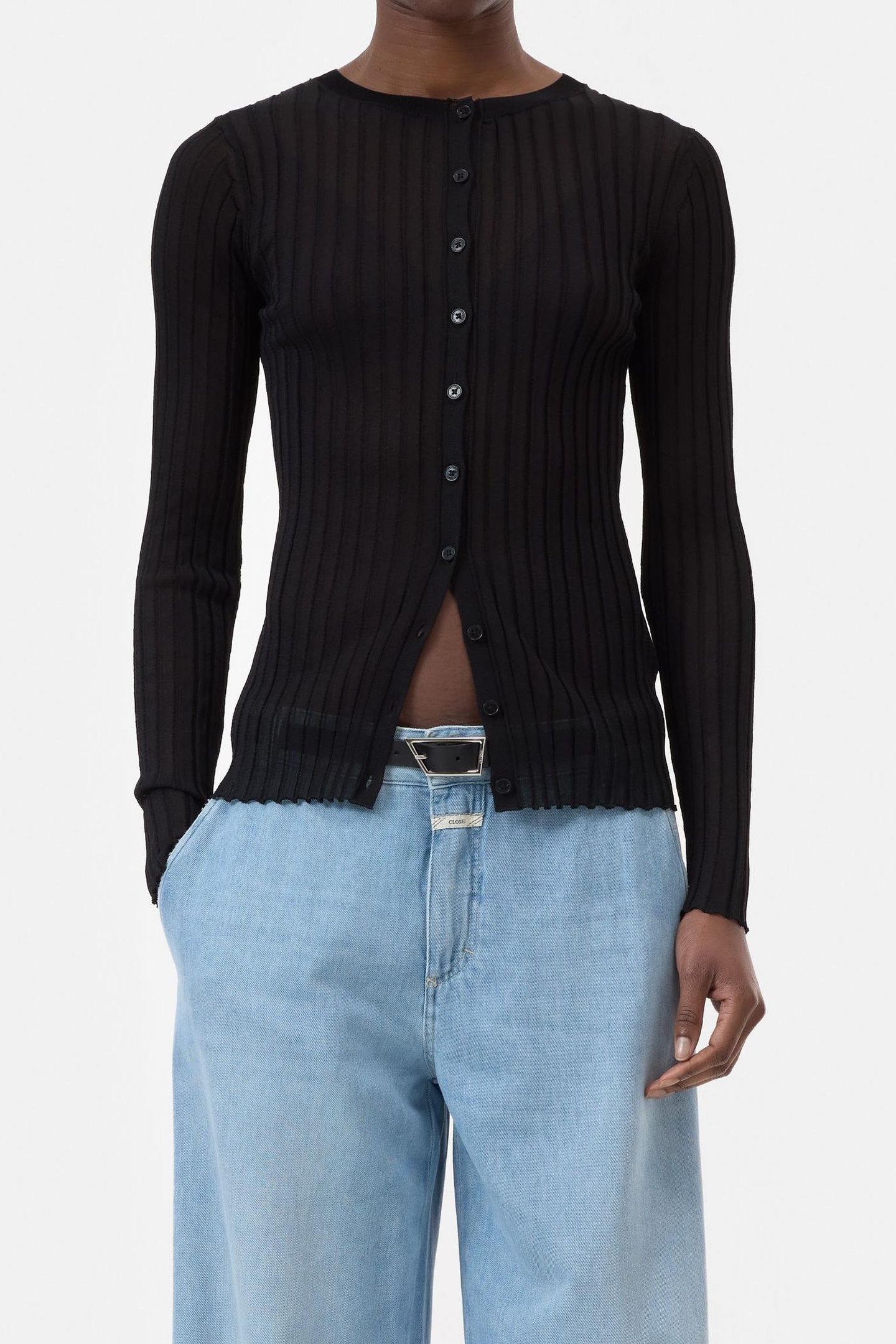 CARDIGAN LONG SLEEVE BLACK 1