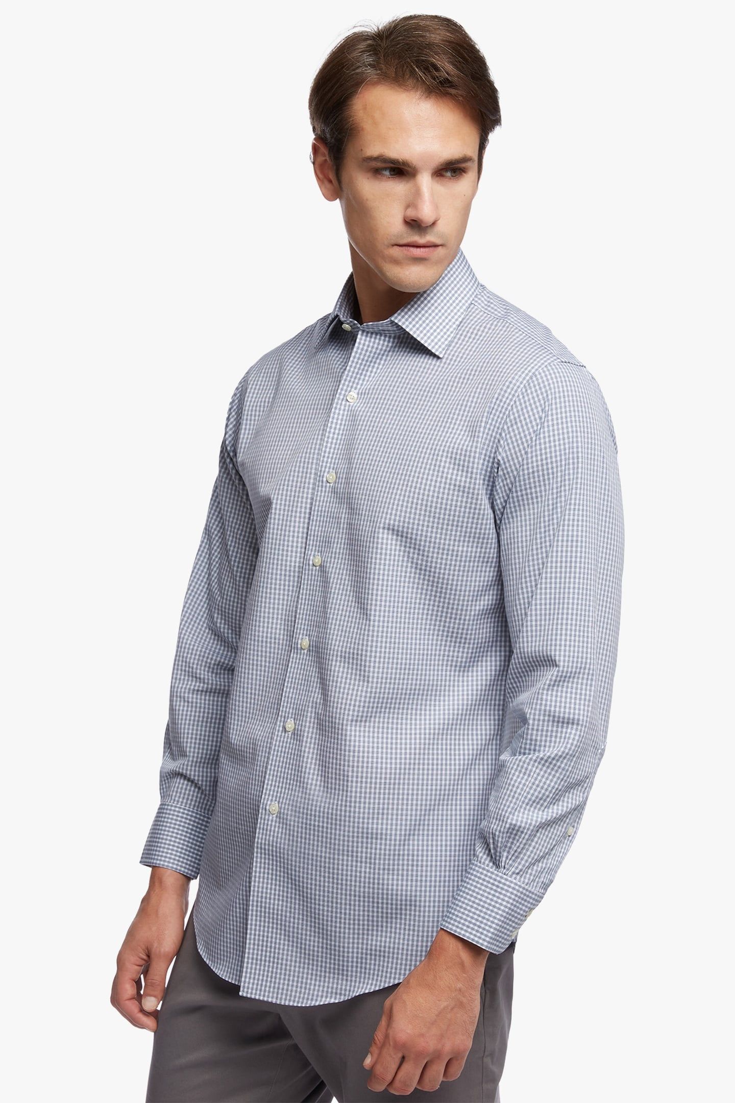 REGENT REGULAR-FIT NON-IRON DRESS SHIRT, OXFORD STRETCH, AIN 1