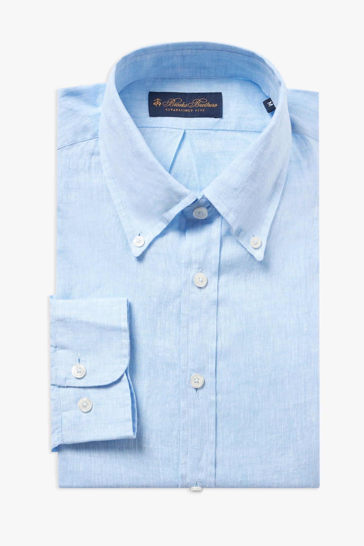 BUTTON DOWN SHIRT LINEN LIGHT BLUE 2