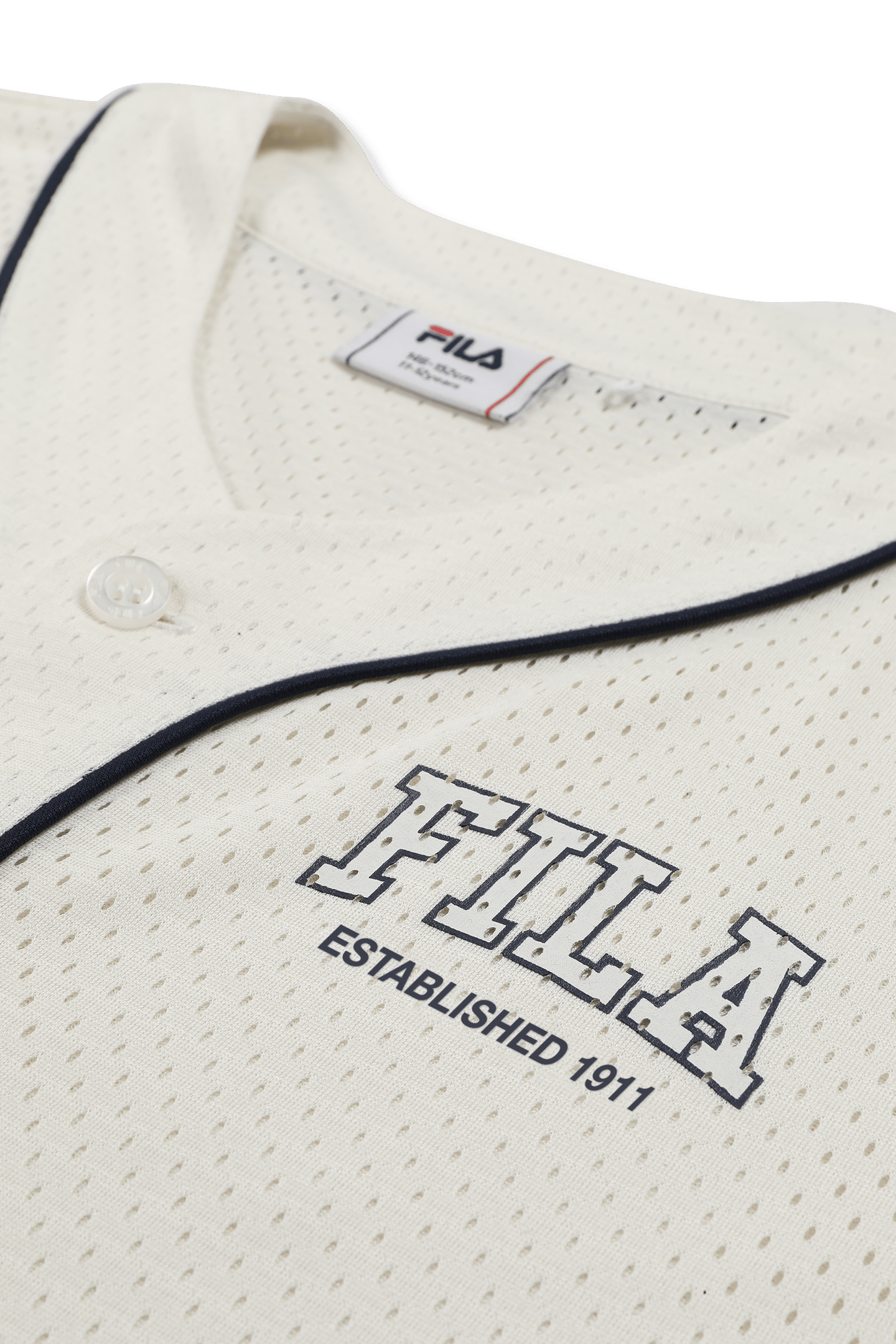 VILLANOVA LOOSE MESH BASEBALL SHIRT EGRET 3