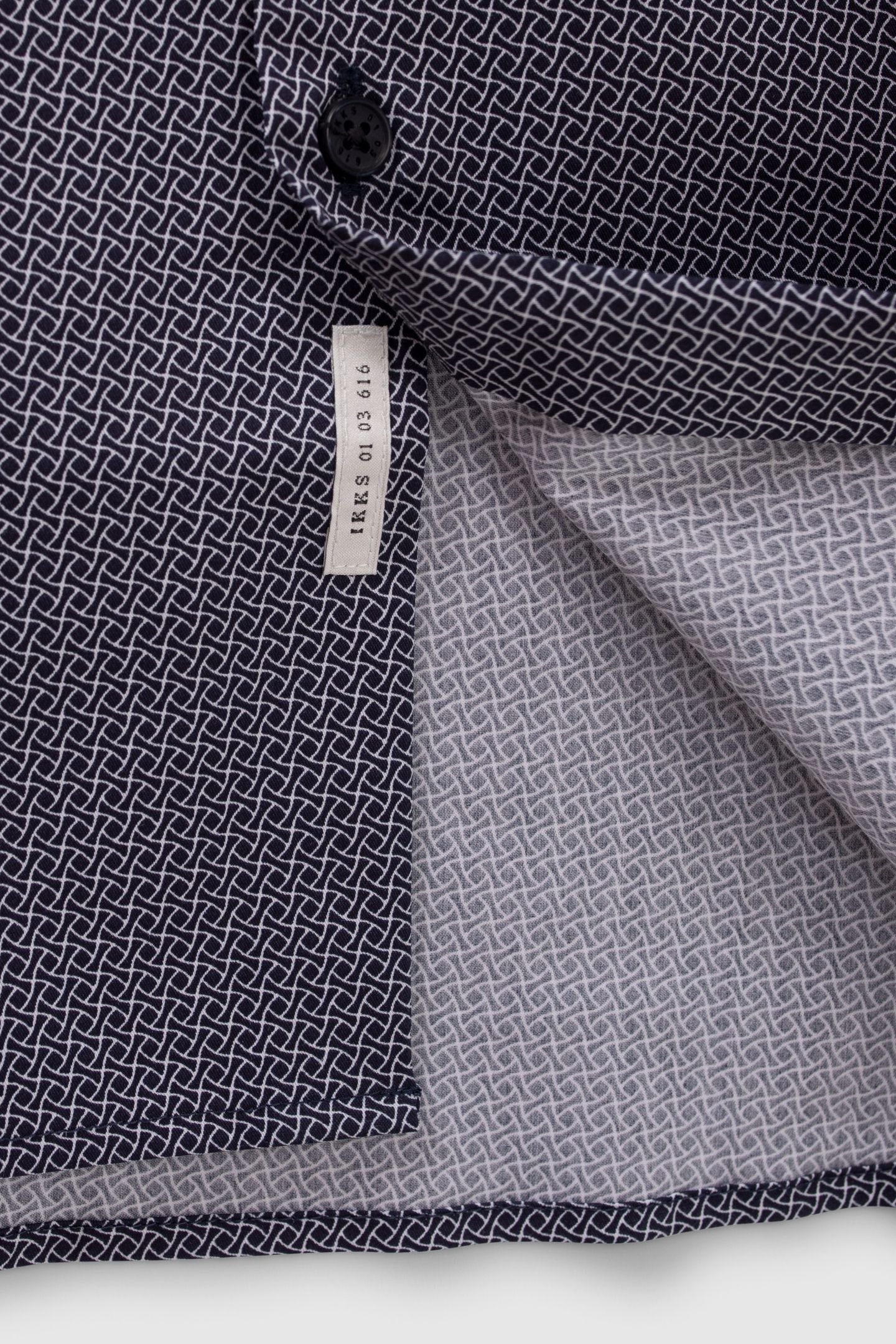NAVY MINIMALIST PRINT EASY CARE SLIM SHIRT 6