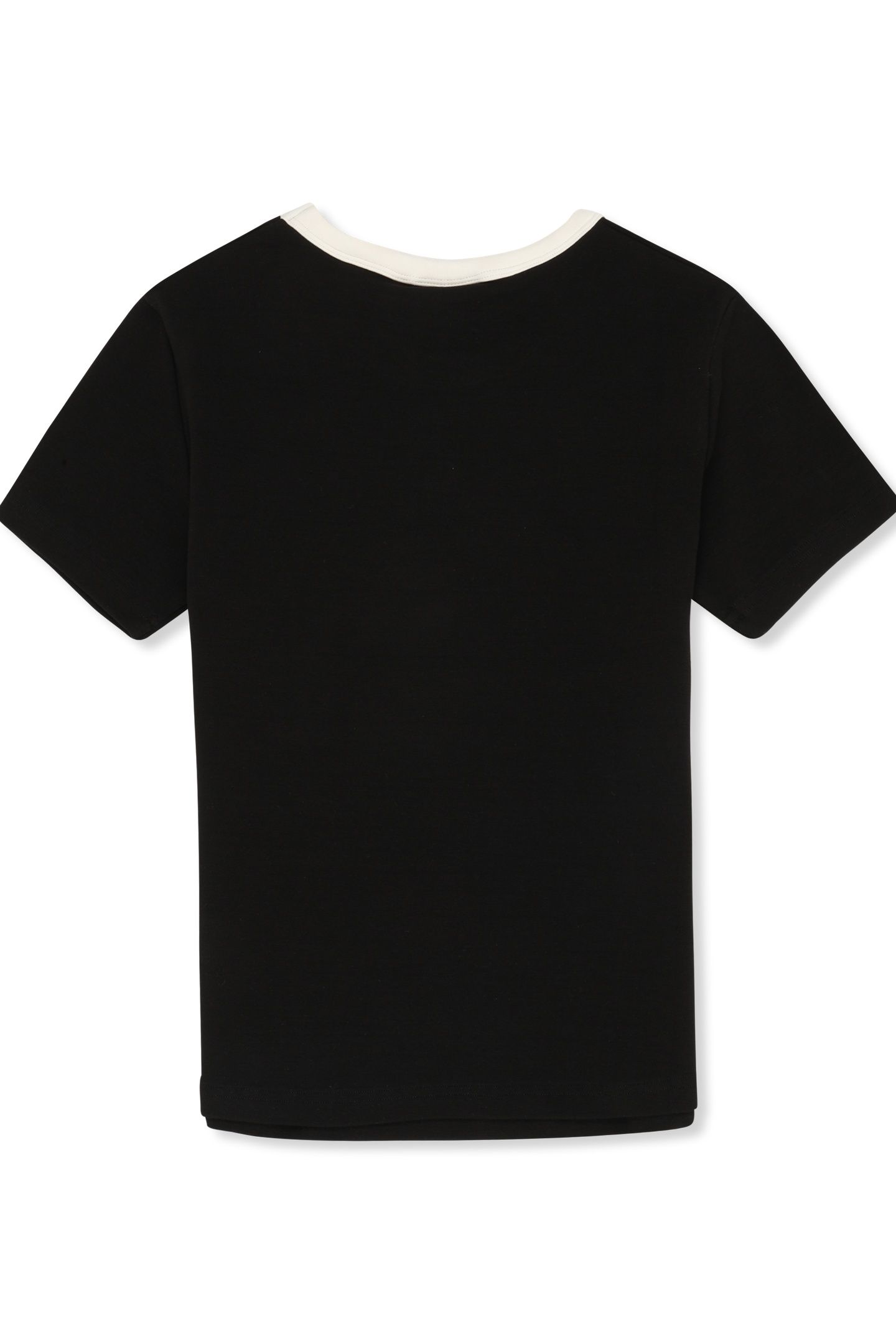 MONTEBENI SLIM LOGO RIB T-SHIRT BLACK 5