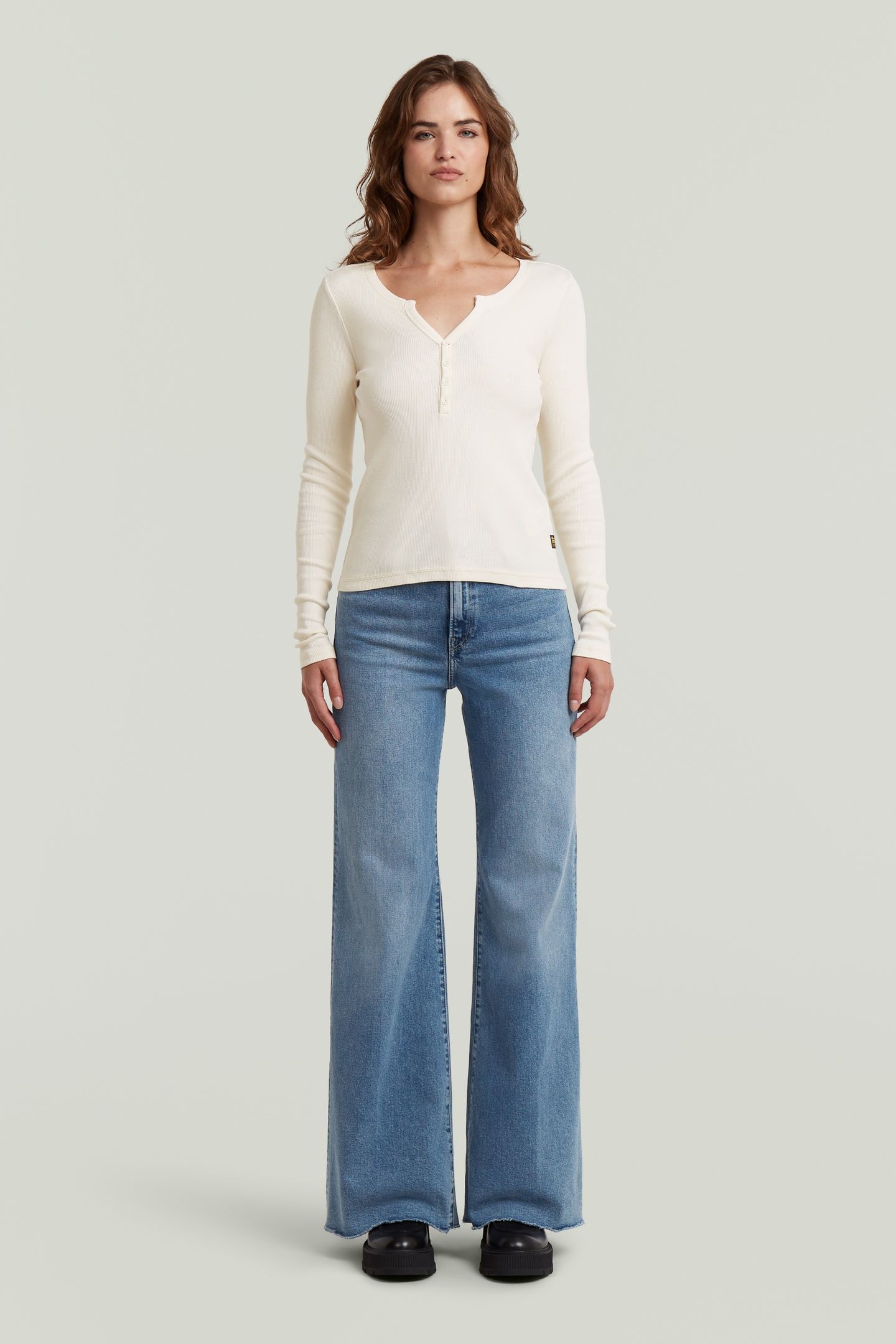 DECK ULTRA HIGH WIDE LEG JEANS MEDIUM BLUE 3