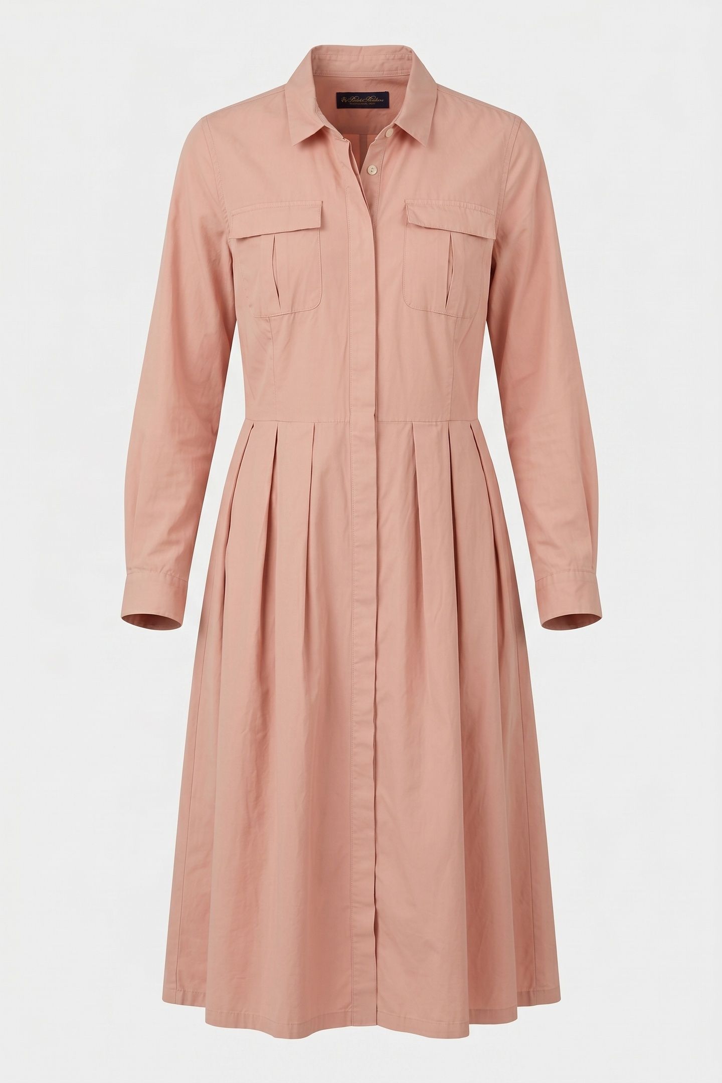 SHIRT DRESS W/POCKETS COTTON SALMON 4