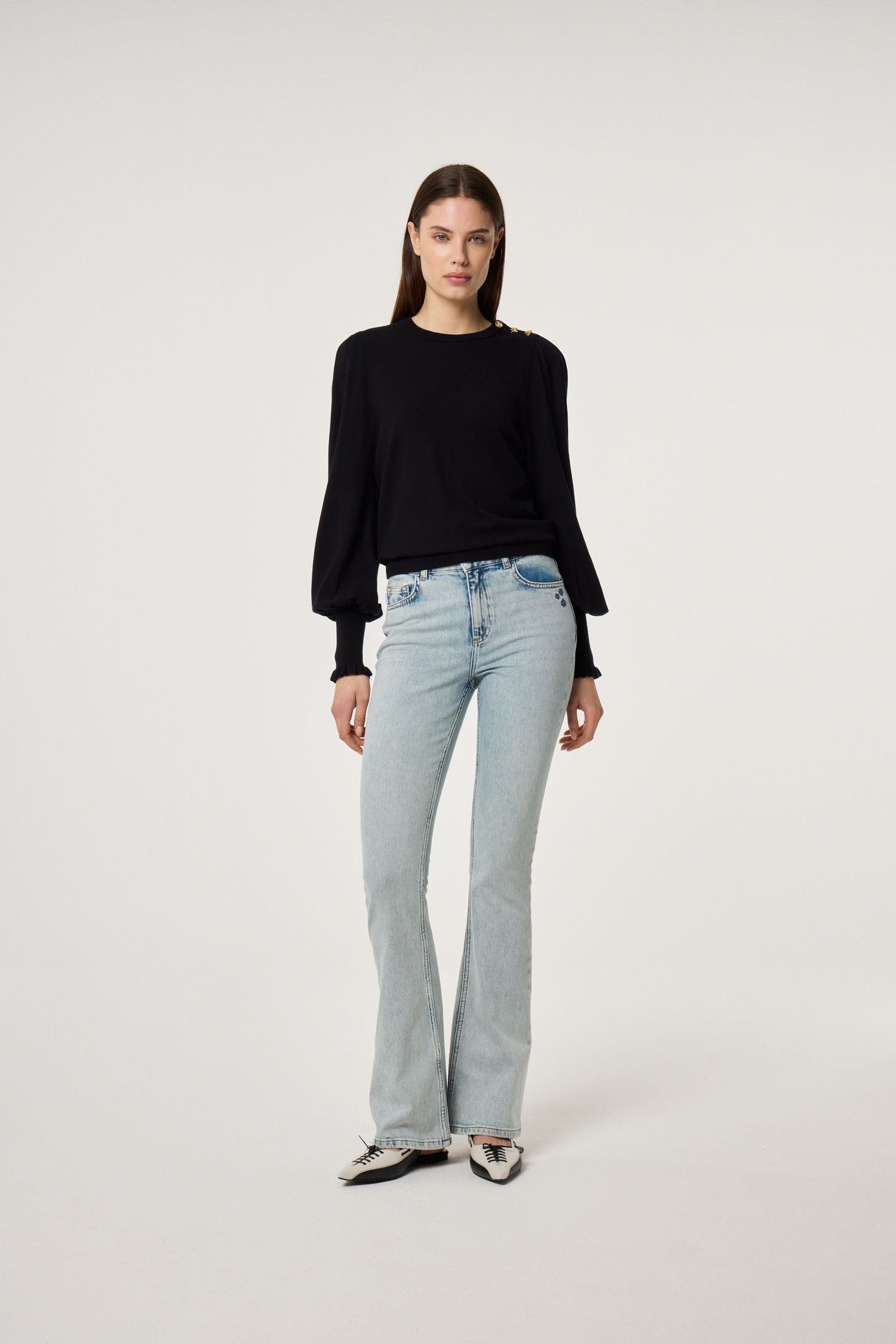 EVA FLARE JEANS LIGHT BLUE 1