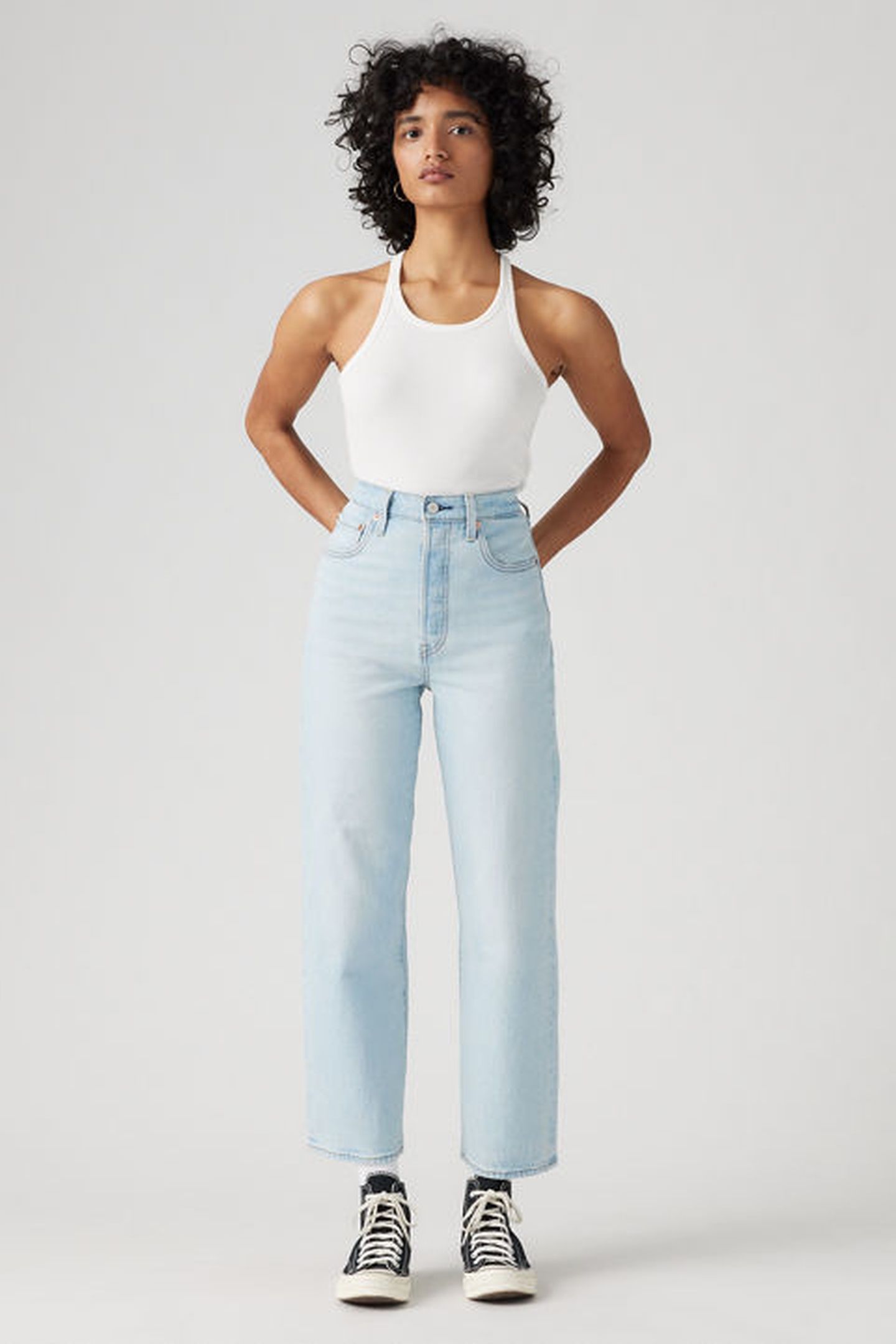 RIBCAGE STRAIGHT ANKLE JEANS 1