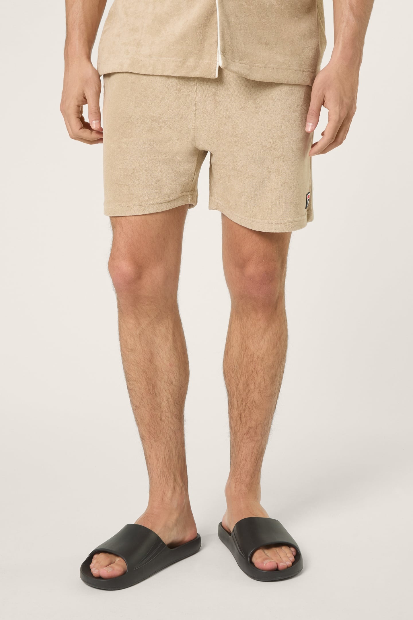 EMPOLI REGULAR TOWELLING SHORTS WHITE PEPPER 1