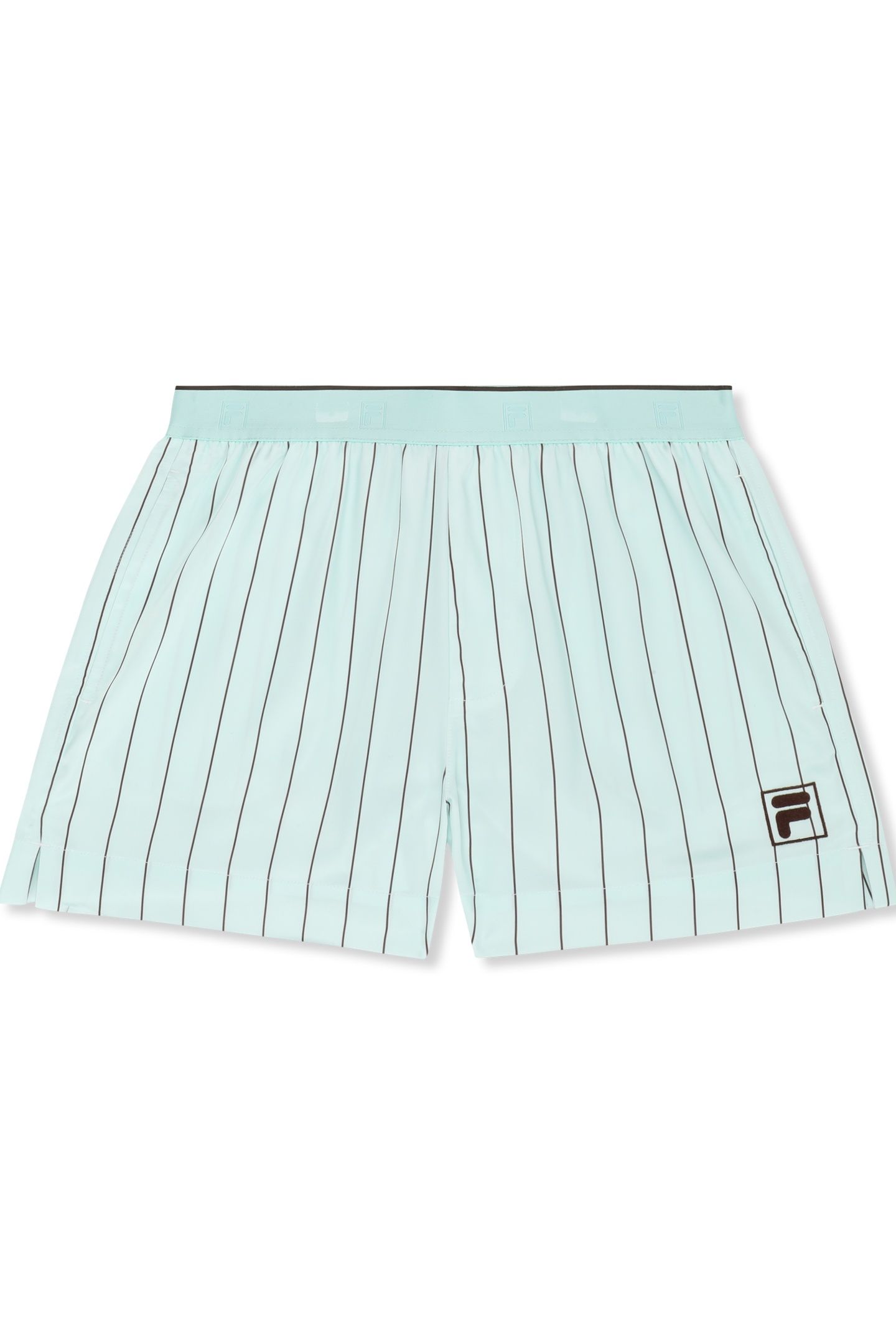 FIESOLE REGULAR PINSTRIPED SATIN SHORTS SOOTHING SEA / BRACK 5