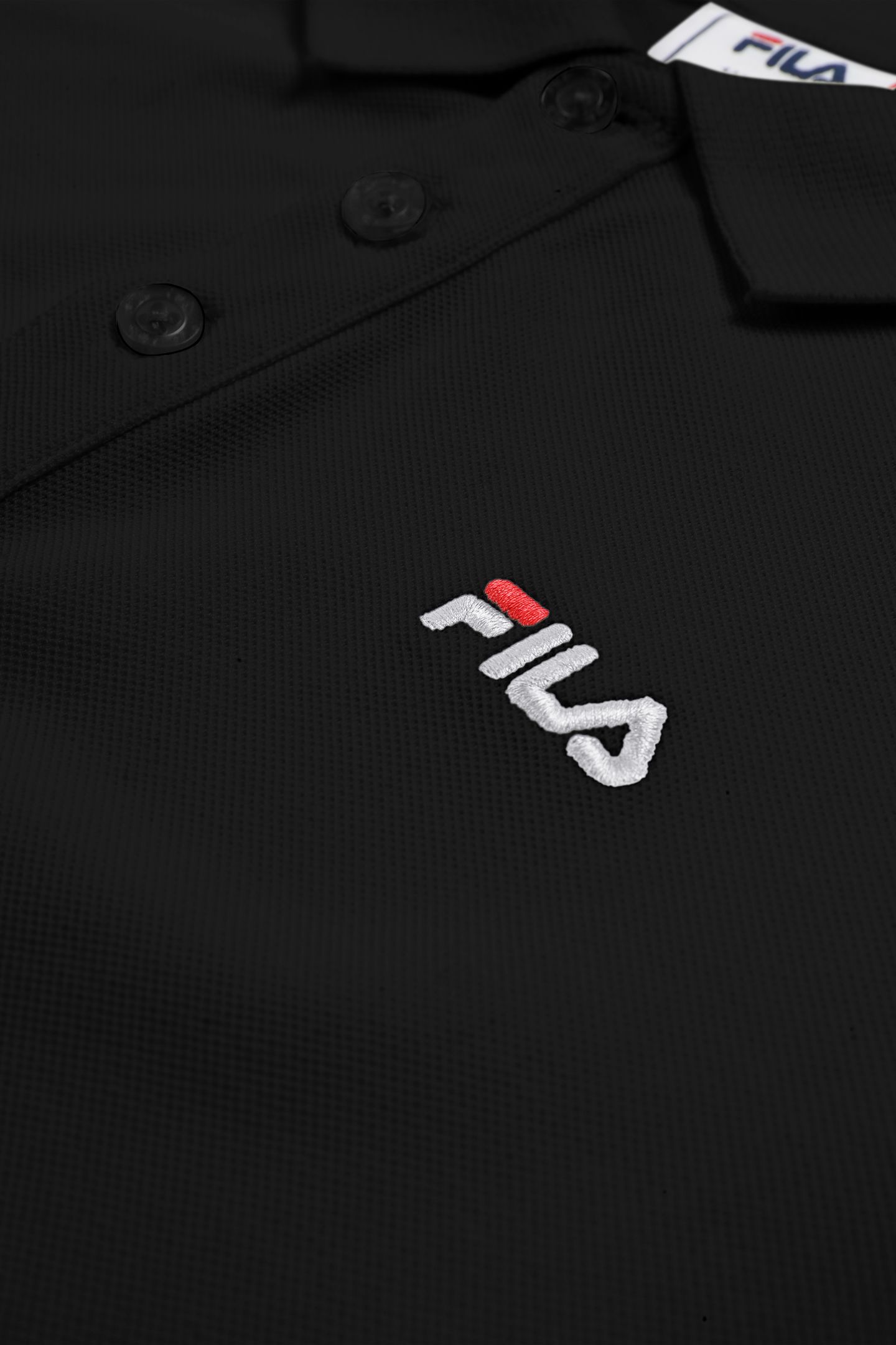 PIAGGIA REGULAR LOGO POLO SHIRT BLACK 3