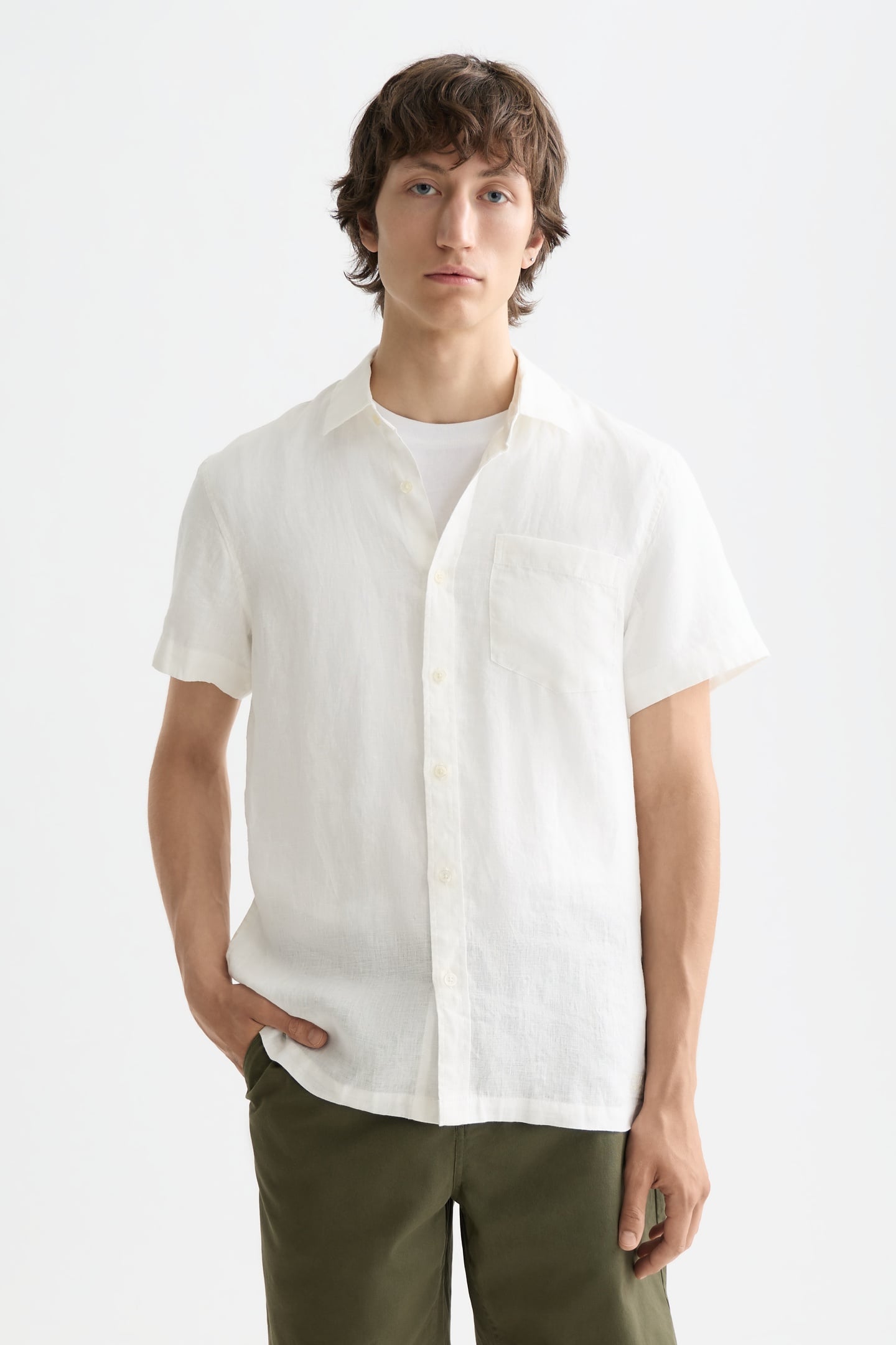 CORE LINEN SHIRT OFF WHITE 2