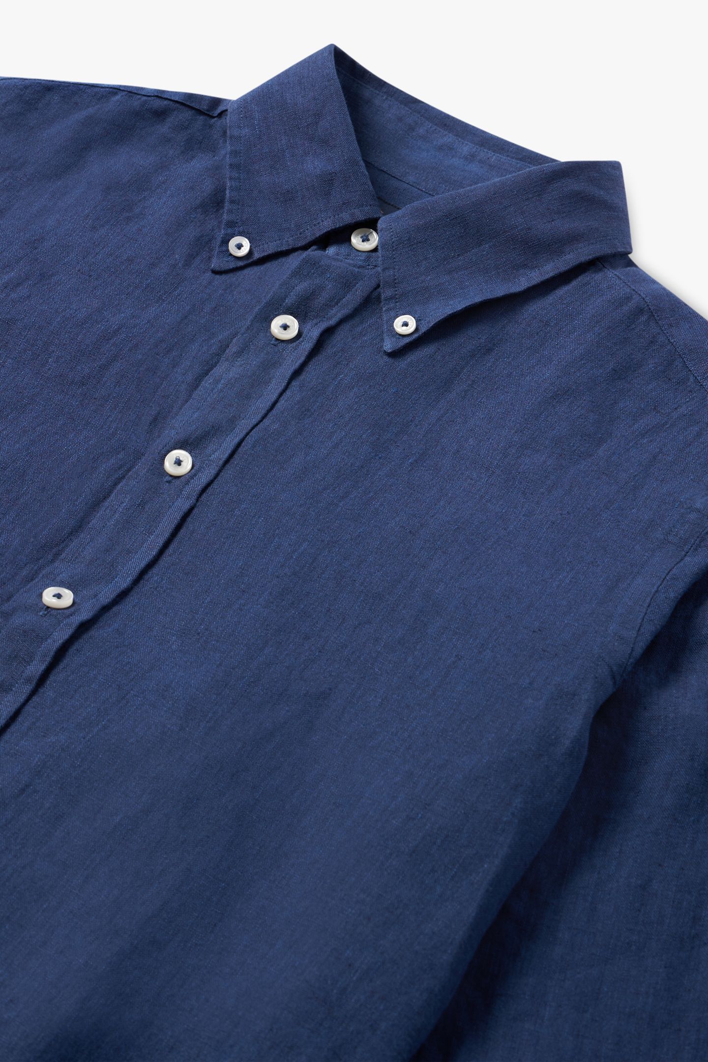 BUTTON DOWN SHIRT LINEN NAVY 4