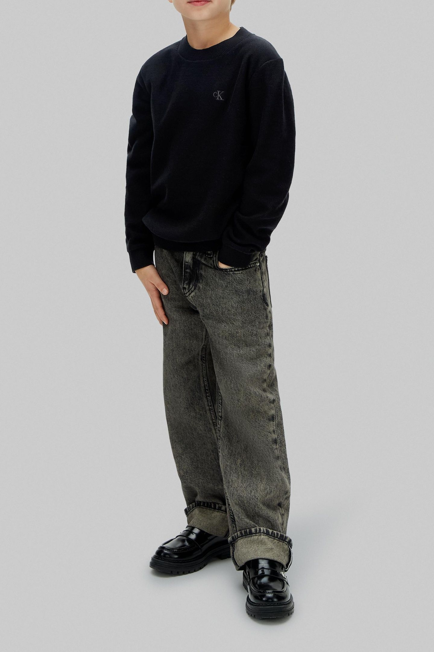 BOYS BASIC SWEATER CK BLACK 1