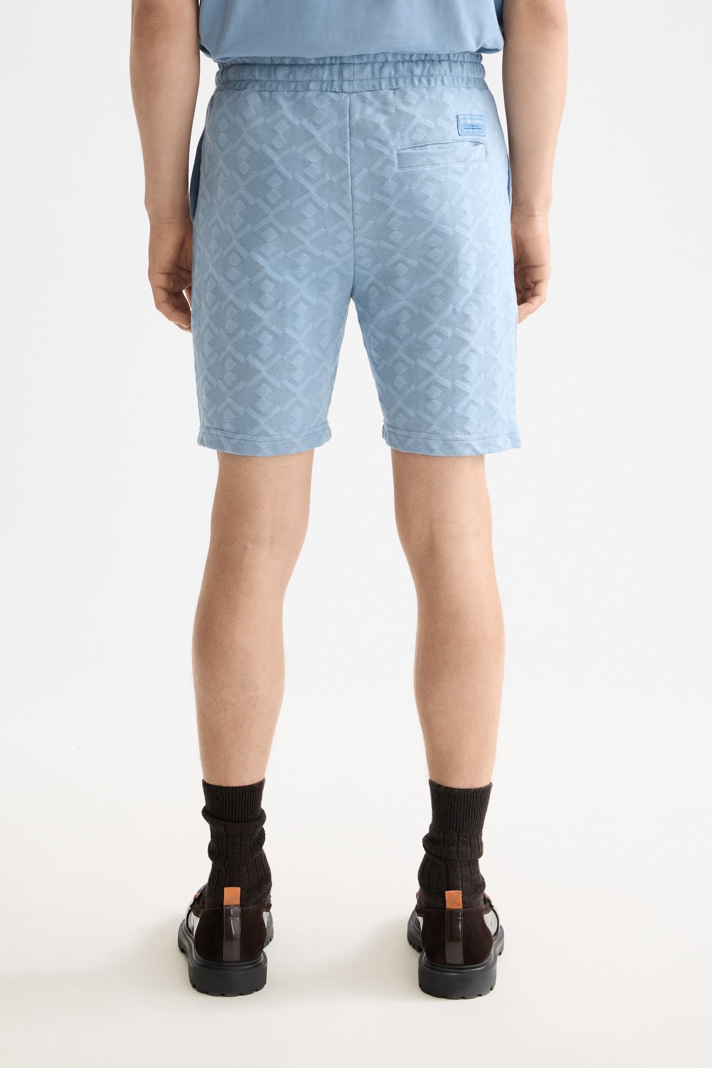 JACQUARD TERRY SWEATSHORTS FADED DENIM 2