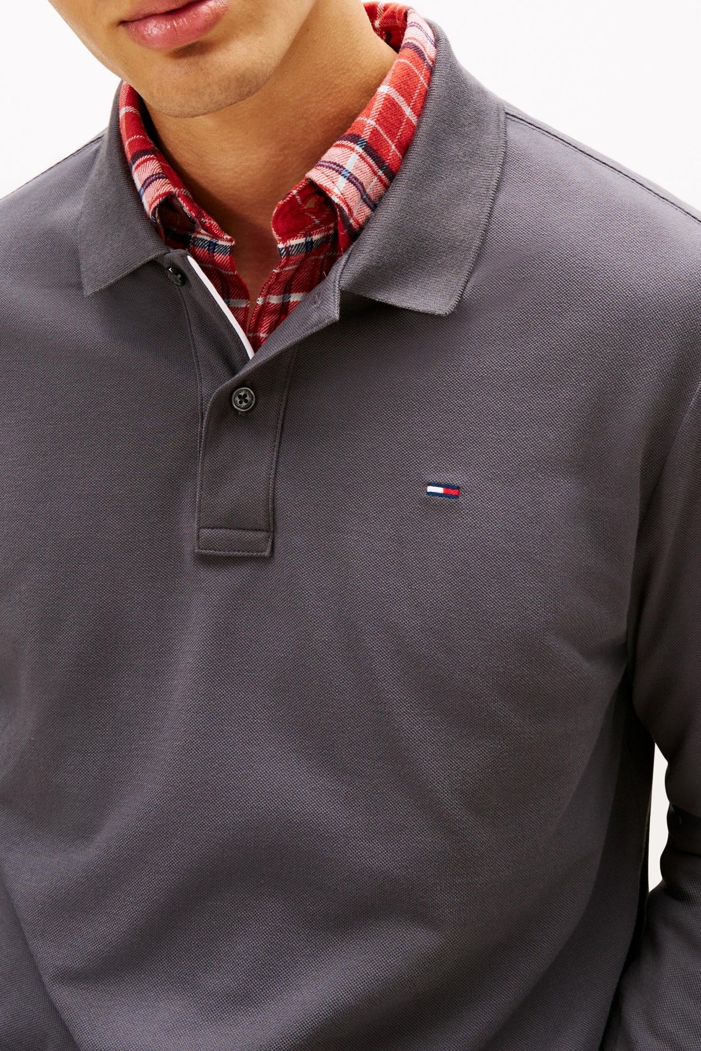 SLIM PLACKET POLO WASHED BLACK 5