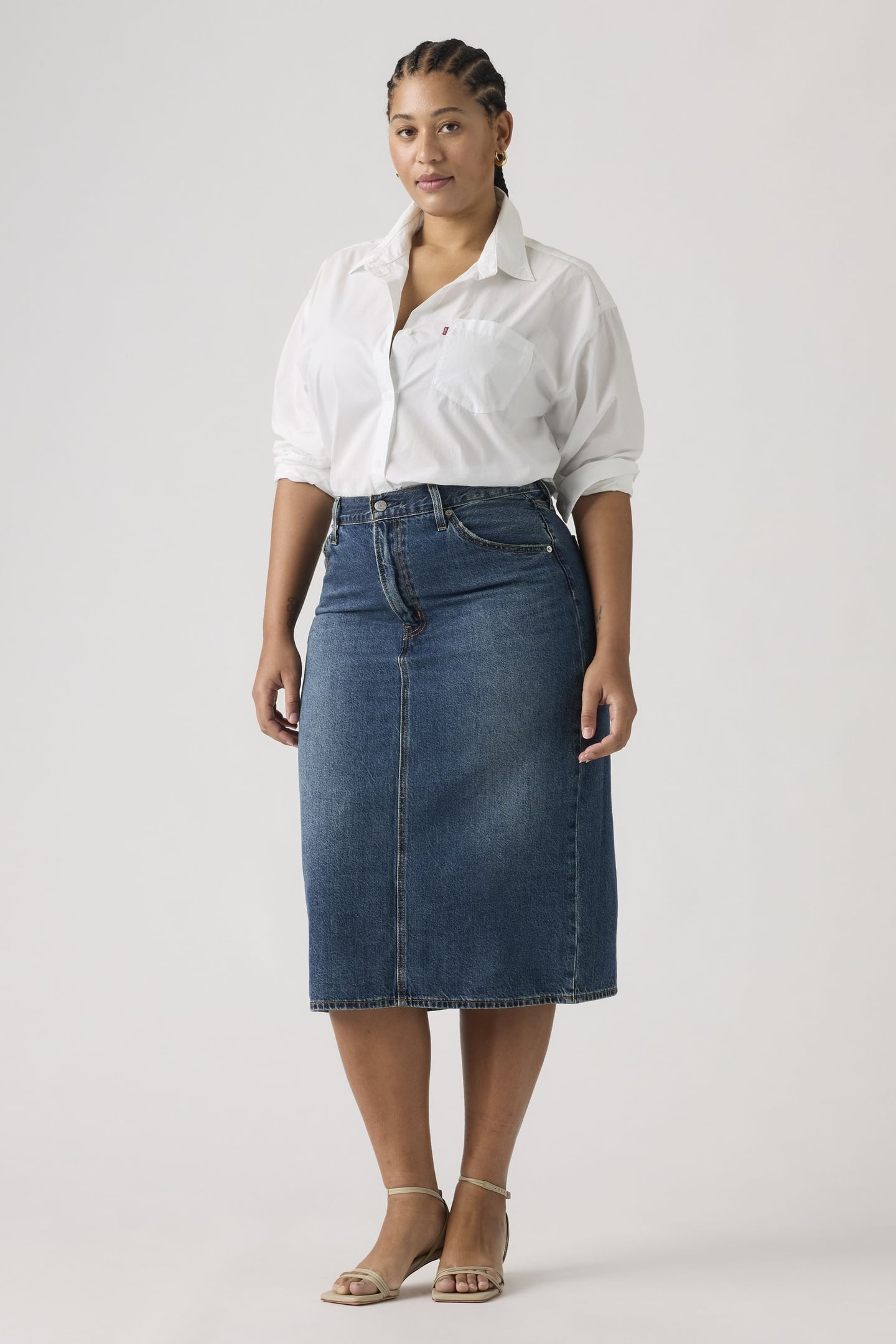HIGH RISE BACK SLIT SKIRT 1
