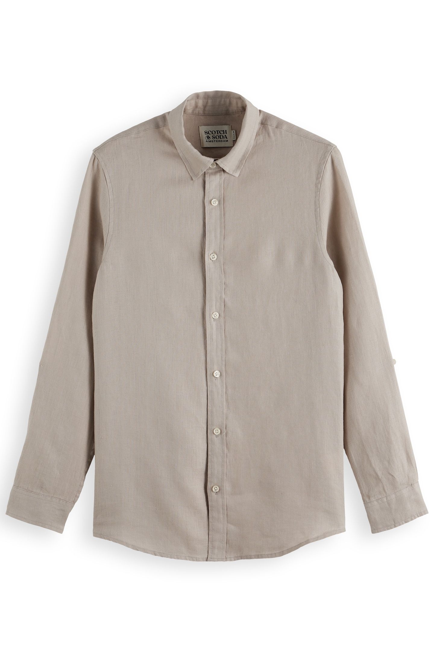 SEASONAL CORE - REGULAR FIT LINEN SHIRT HIGHWAY GREY 5