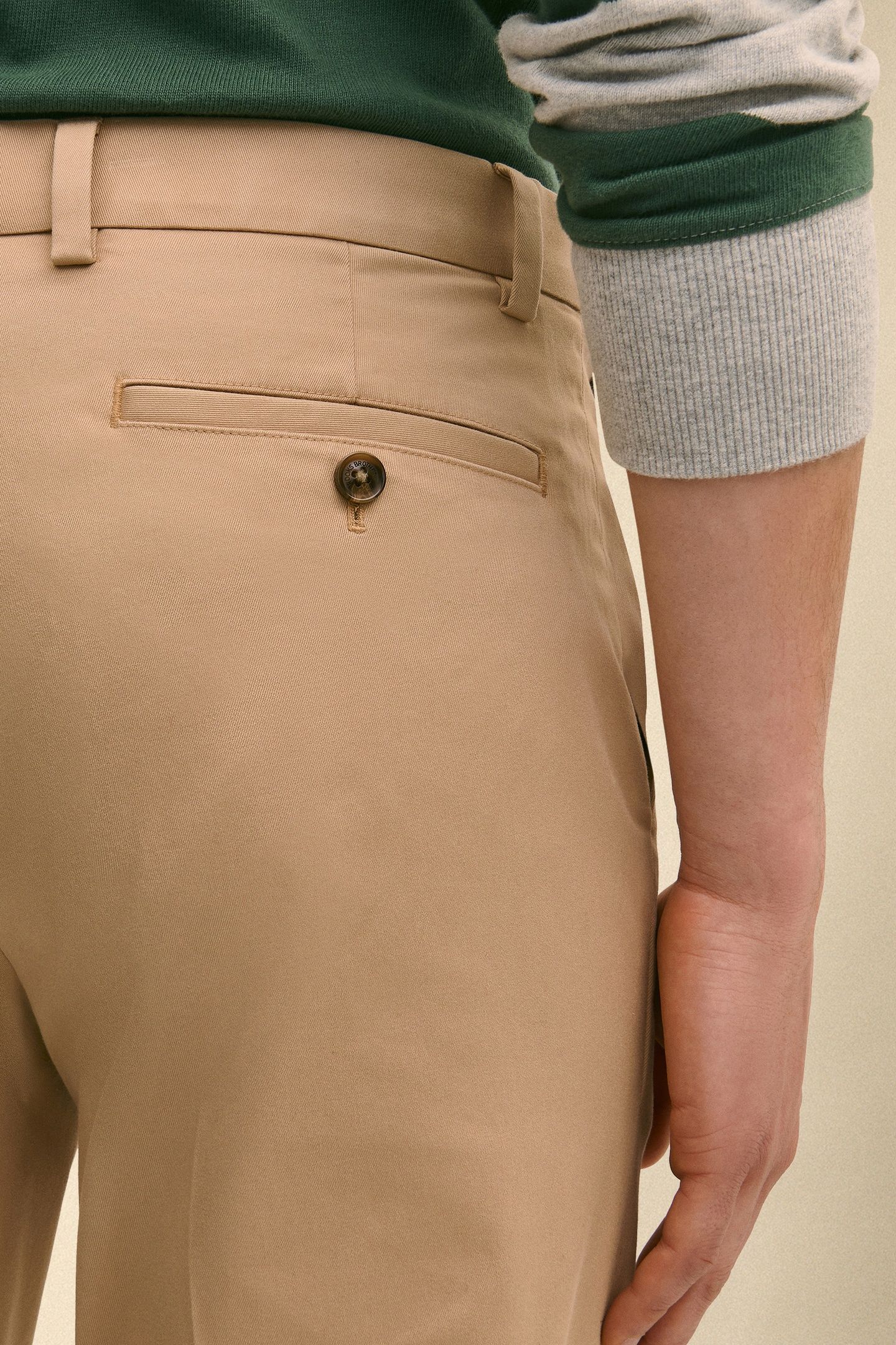 SLIM FIT ADVANTAGE STRETCH CHINO DARK BEIGE 5