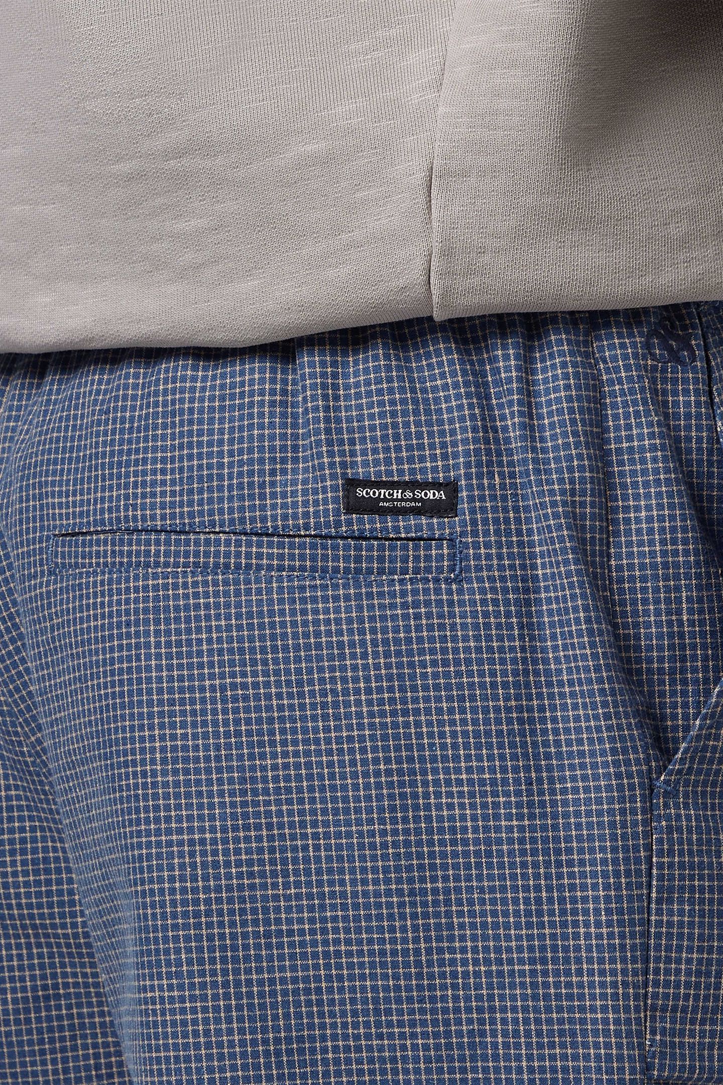FAVE - RELAXED FIT YARN-DYED COTTON-LINEN BERMUDA SHORT ATLA 4