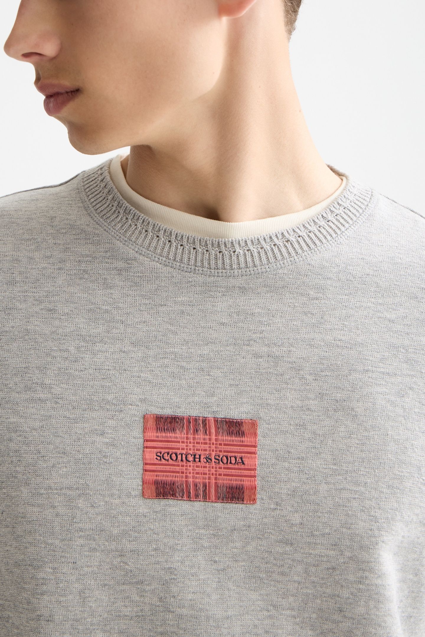 LOOSE FIT LABEL T-SHIRT GREY MELANGE 6