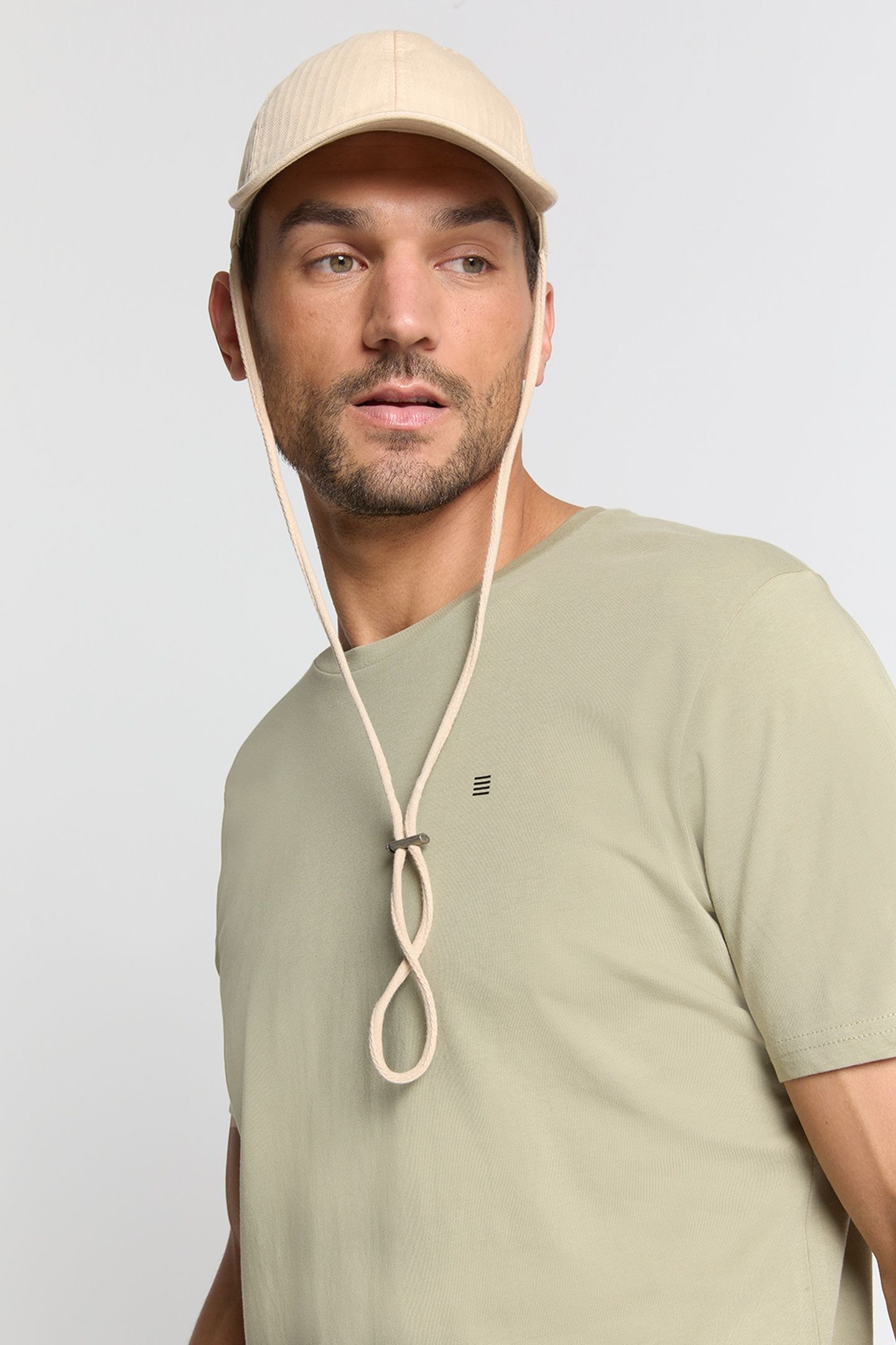 T-SHIRT CREWNECK SOLID BASIC LIGHT MOSS 2